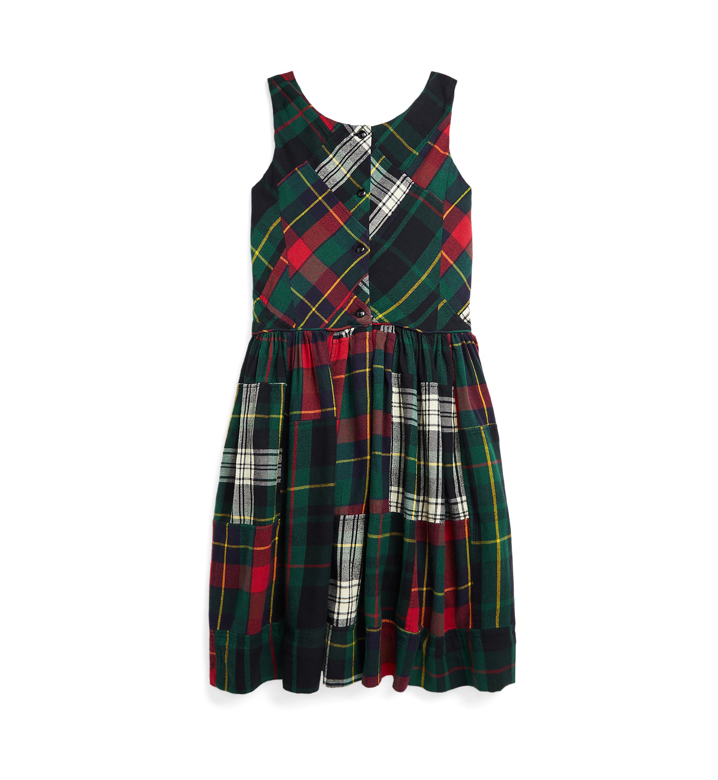 Girls 7-16 Patchwork Plaid Flannel Dress