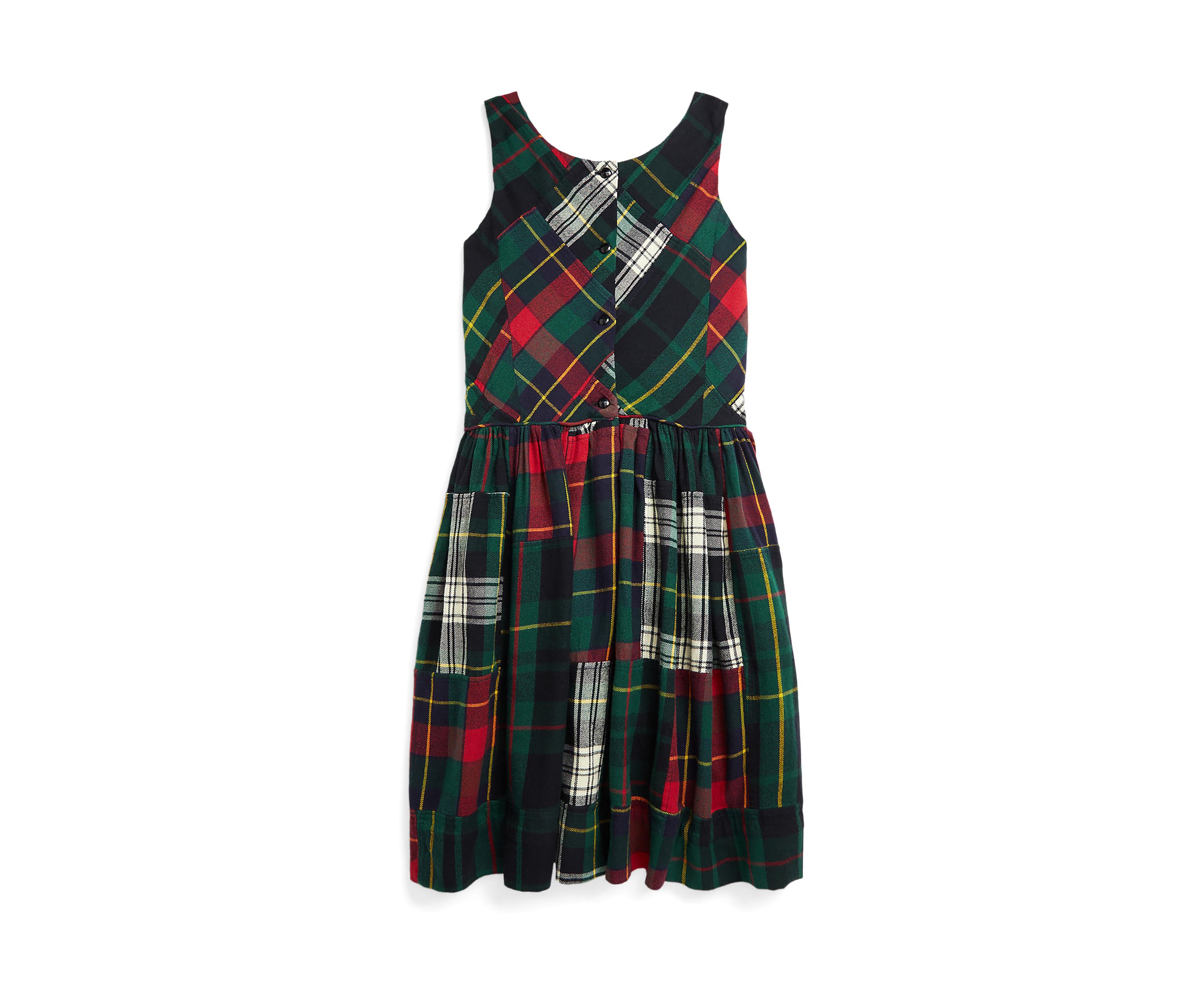 Girls 7-16 Patchwork Plaid Flannel Dress