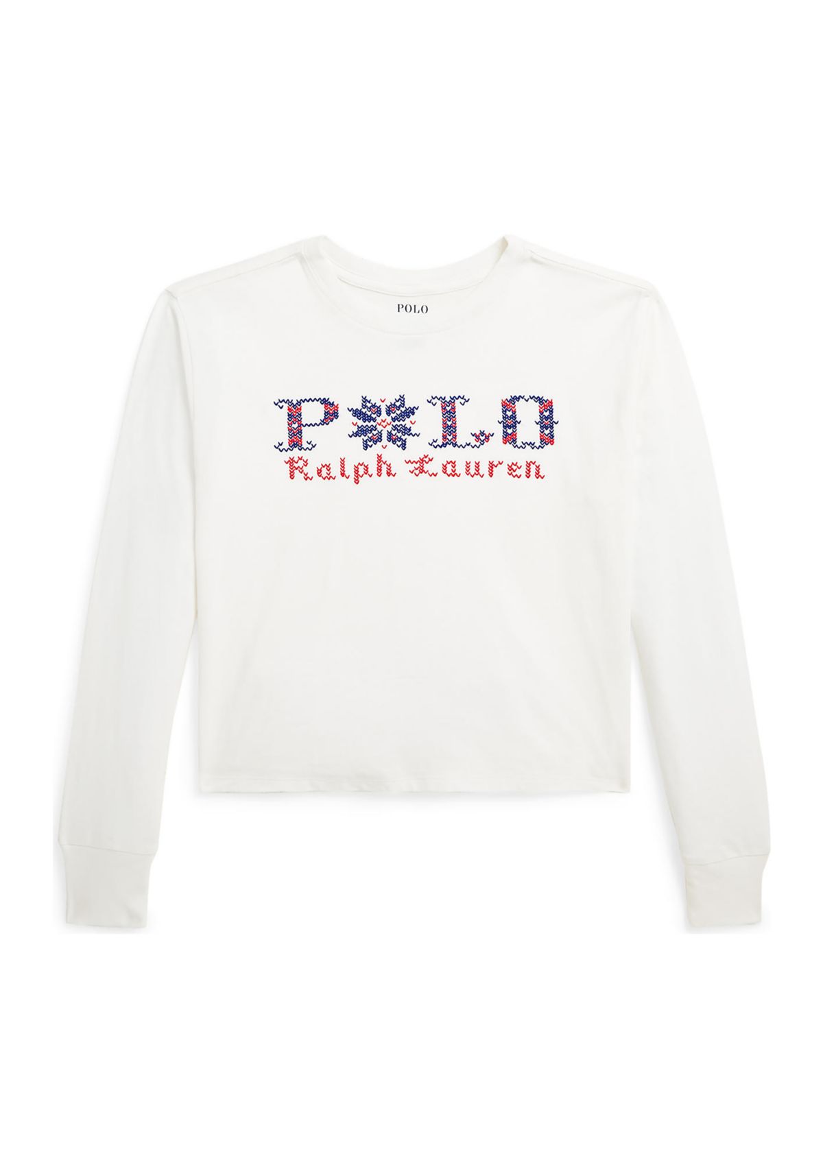 Girls 7-16 Logo Cotton Boxy Long Sleeve T-Shirt