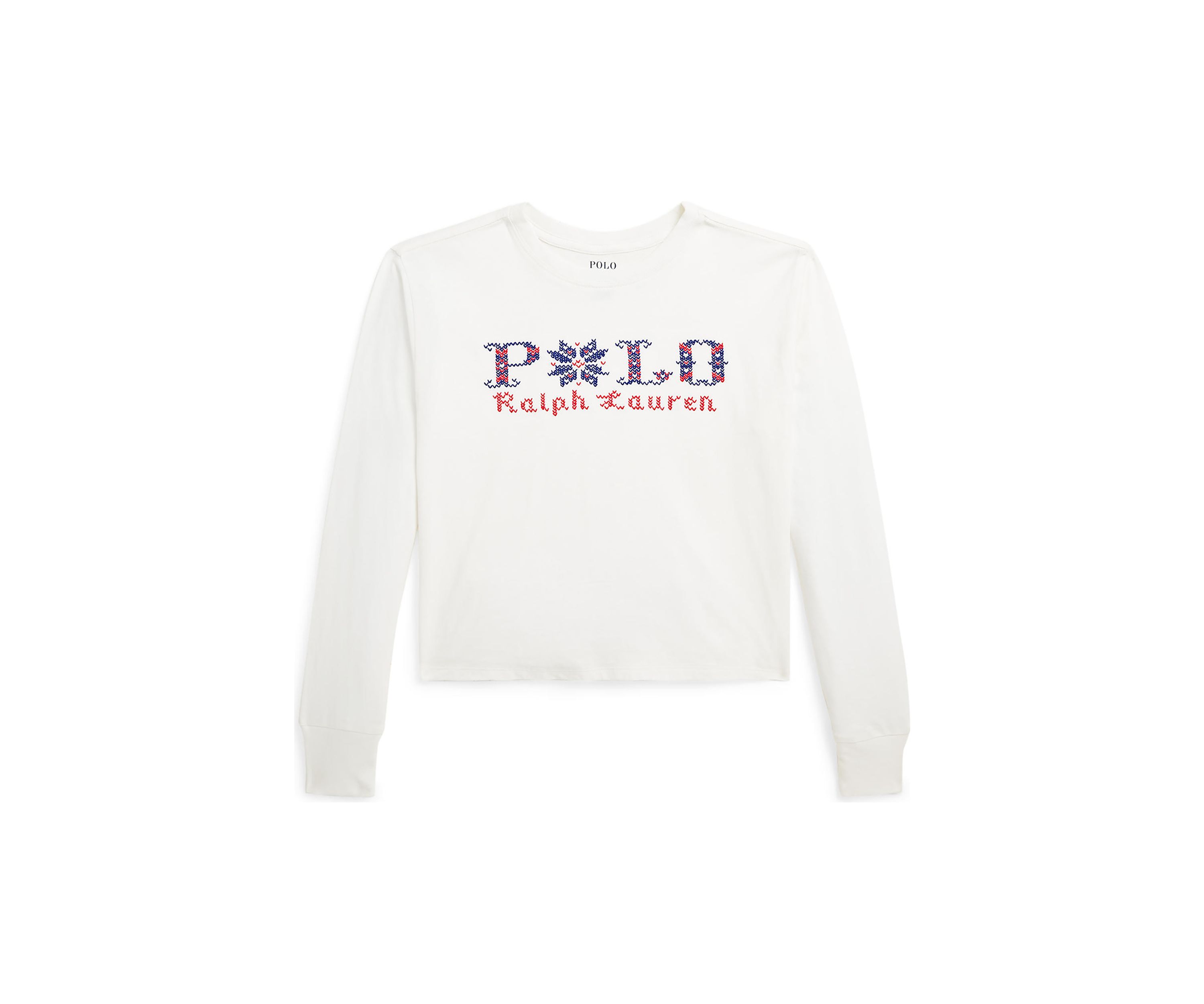 Girls 7-16 Logo Cotton Boxy Long Sleeve T-Shirt