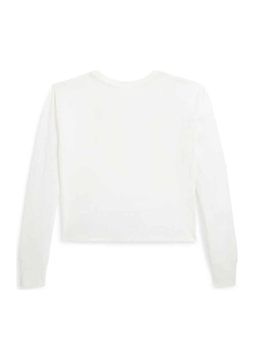 Girls 7-16 Logo Cotton Boxy Long Sleeve T-Shirt