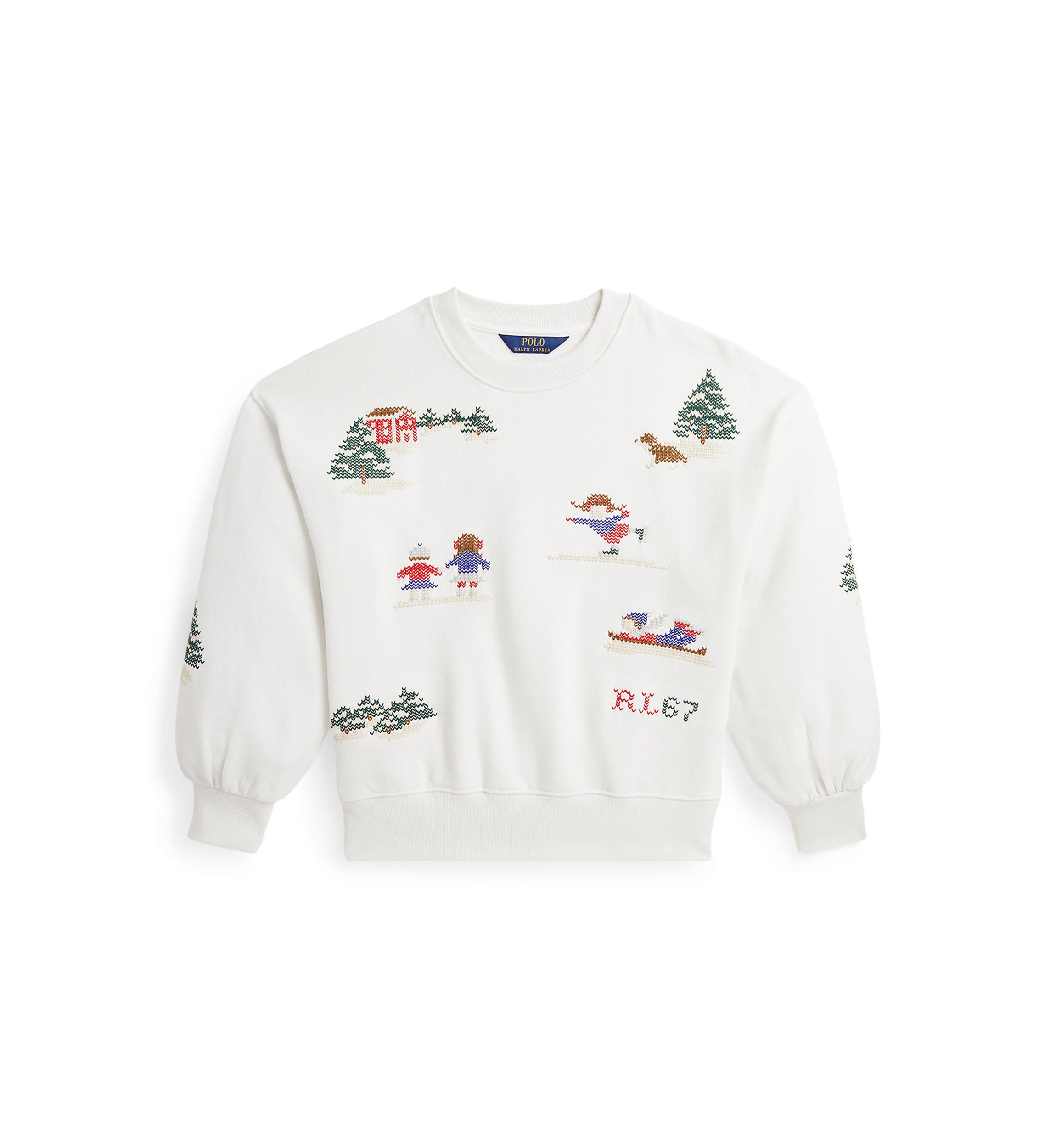 Girls 7-16 Embroidered Fleece Sweatshirt