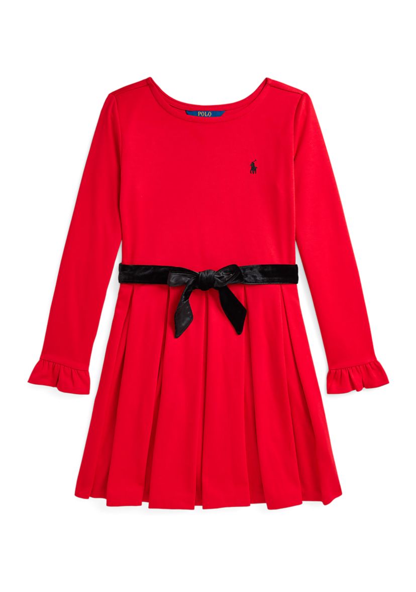 Girls 7-16 Pleated Ponte Dress