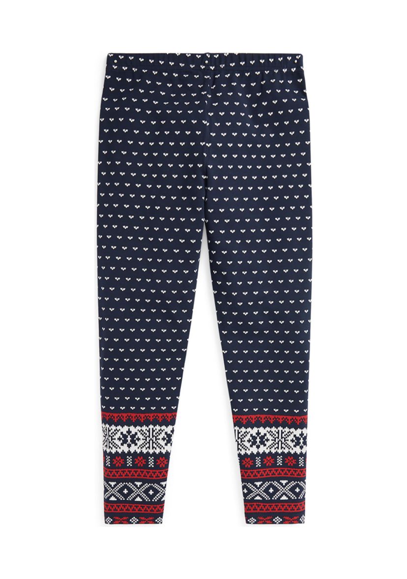 Girls 7-16 Fair Isle Stretch Jersey Leggings
