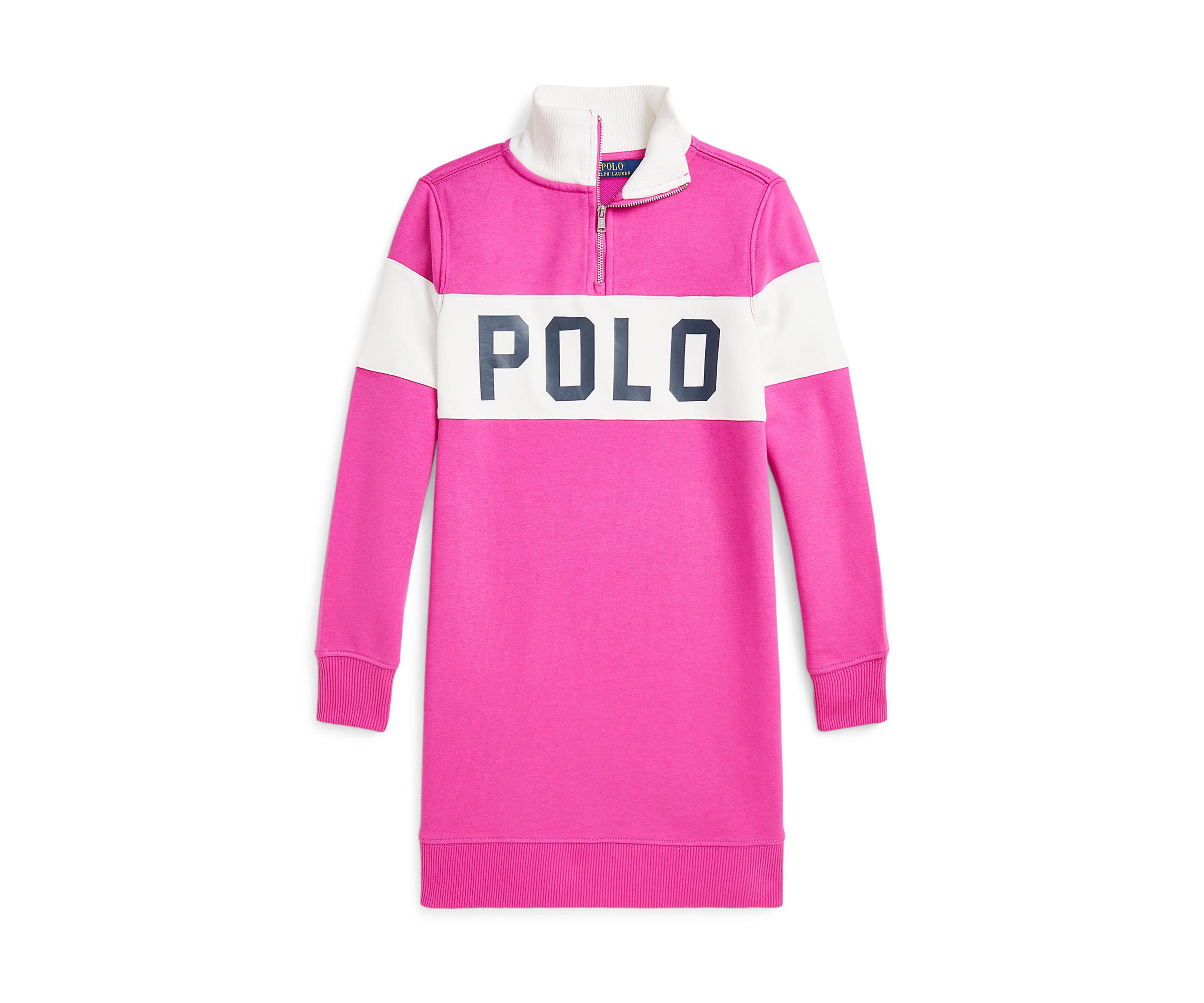 Girls 7-16 Logo French Terry 1/4 Zip Dress