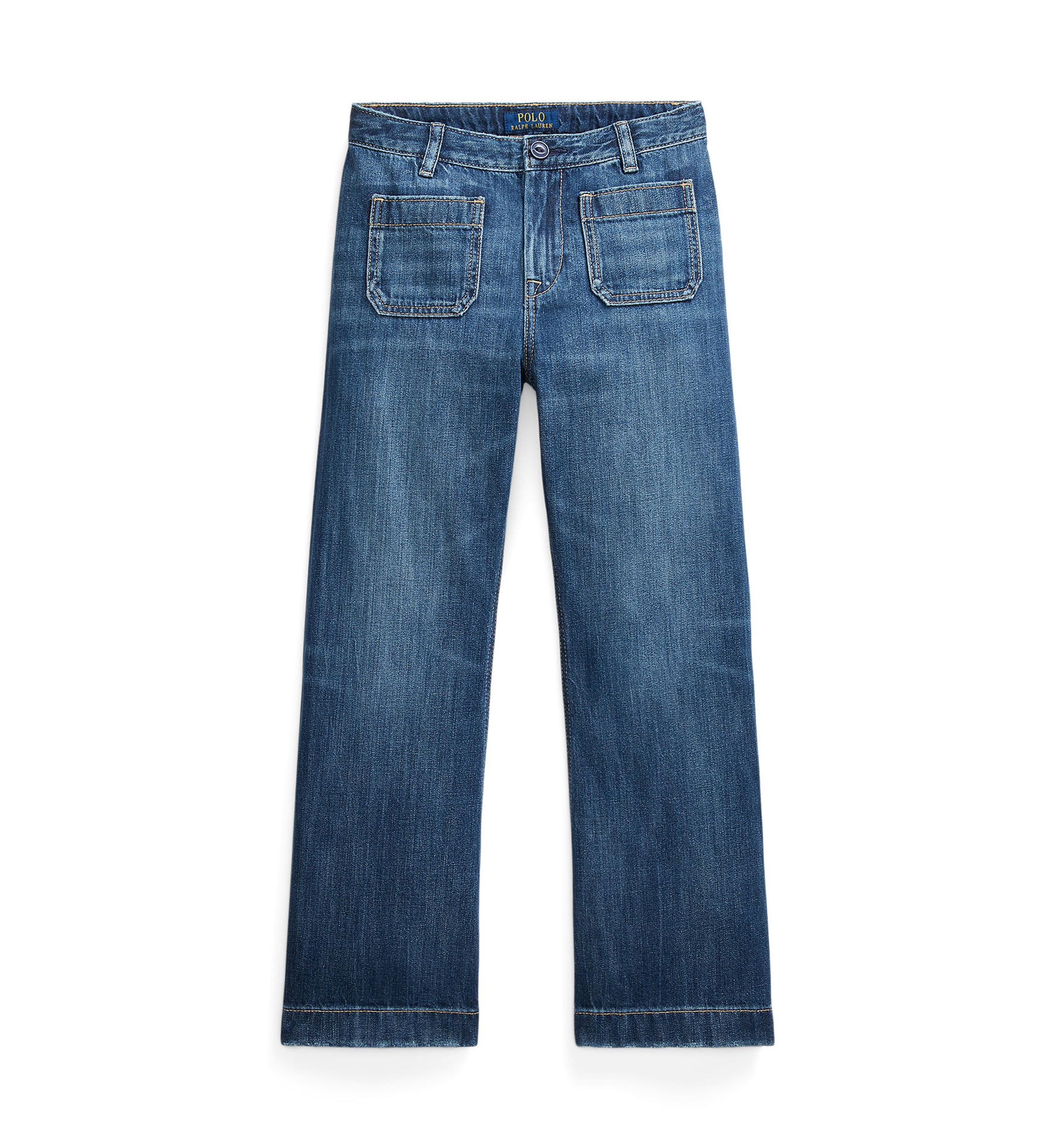 Girls 7-16 Logo Wide Leg Jeans