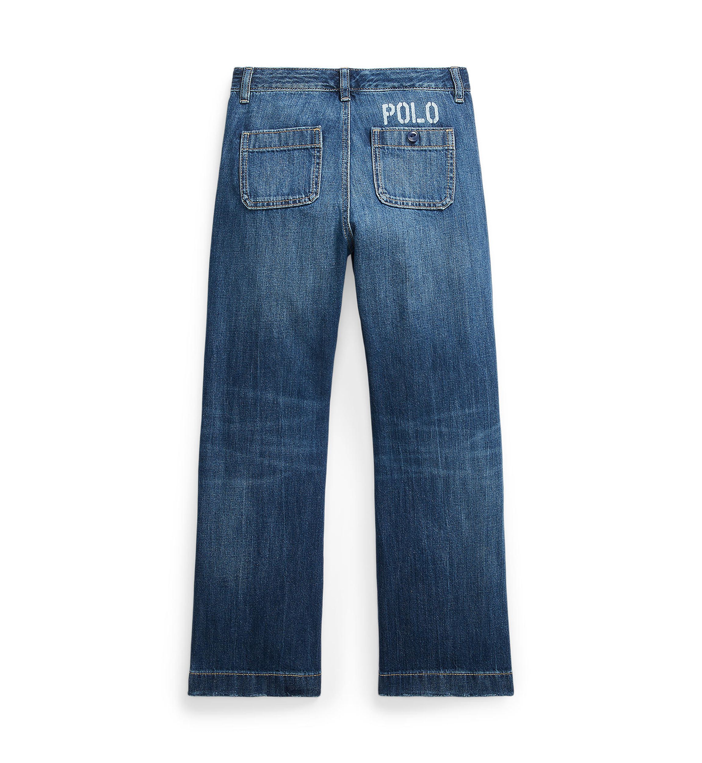 Girls 7-16 Logo Wide Leg Jeans