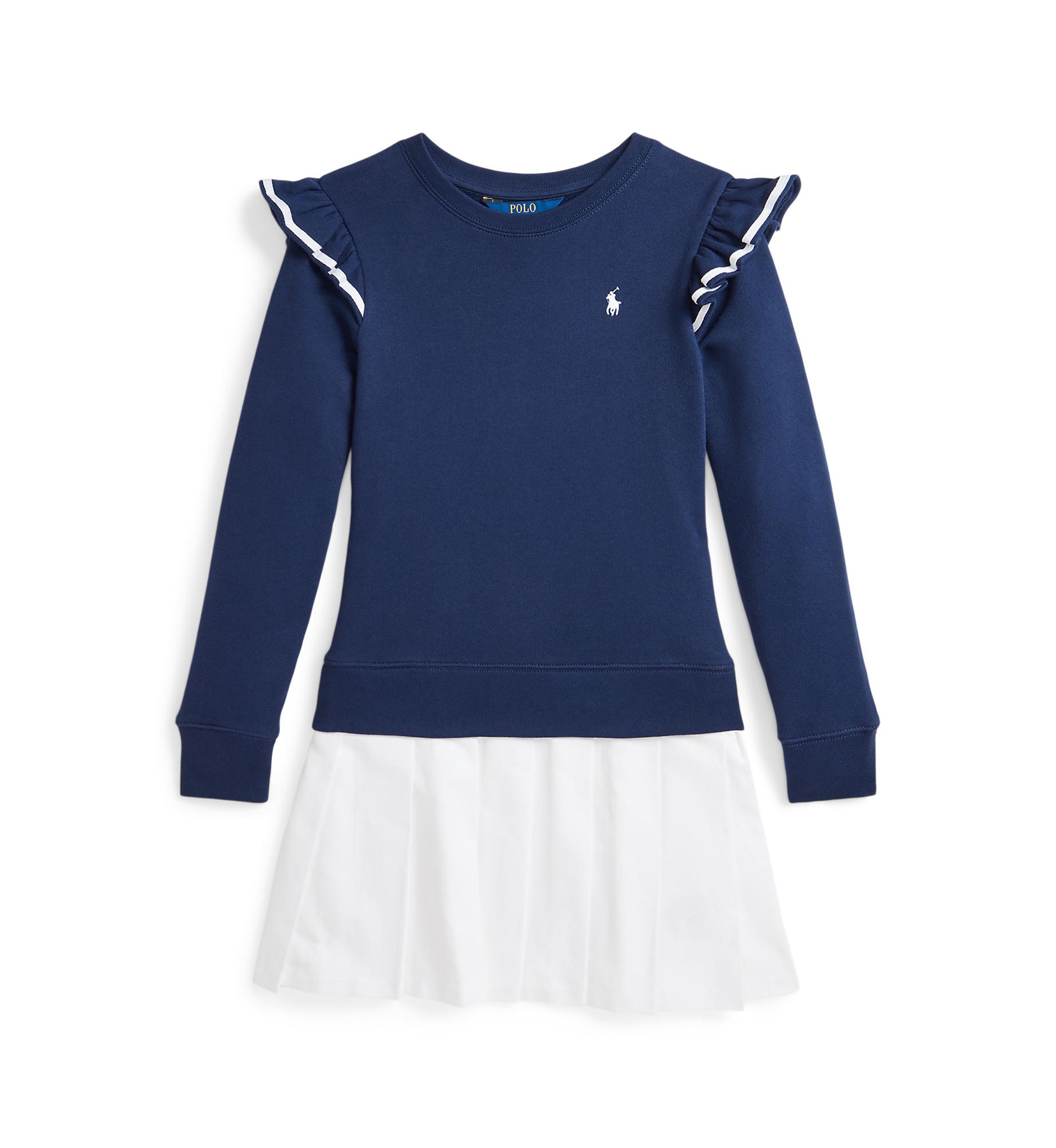 Girls 7-16 Woven Skirt Terry Dress