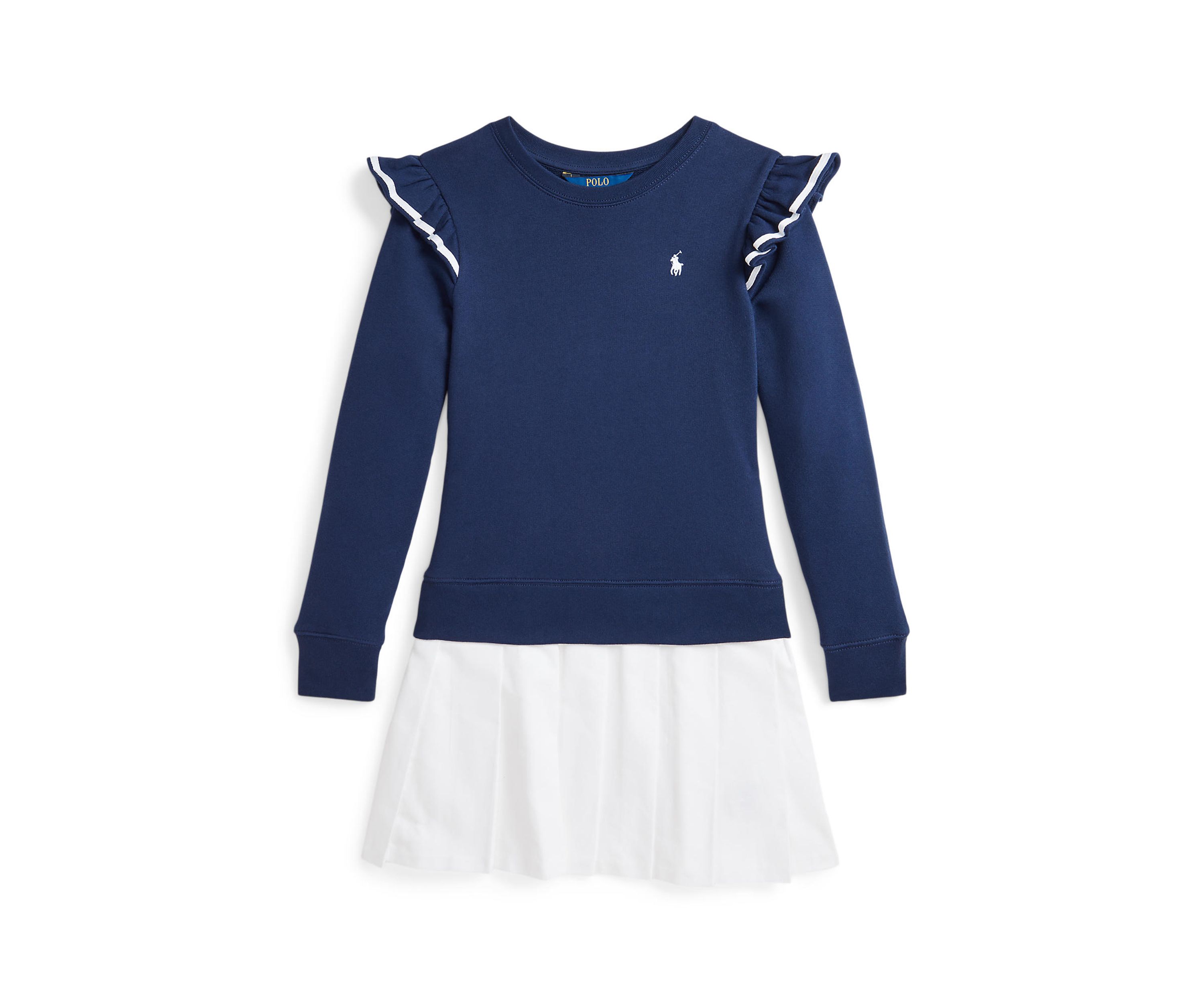 Girls 7-16 Woven Skirt Terry Dress