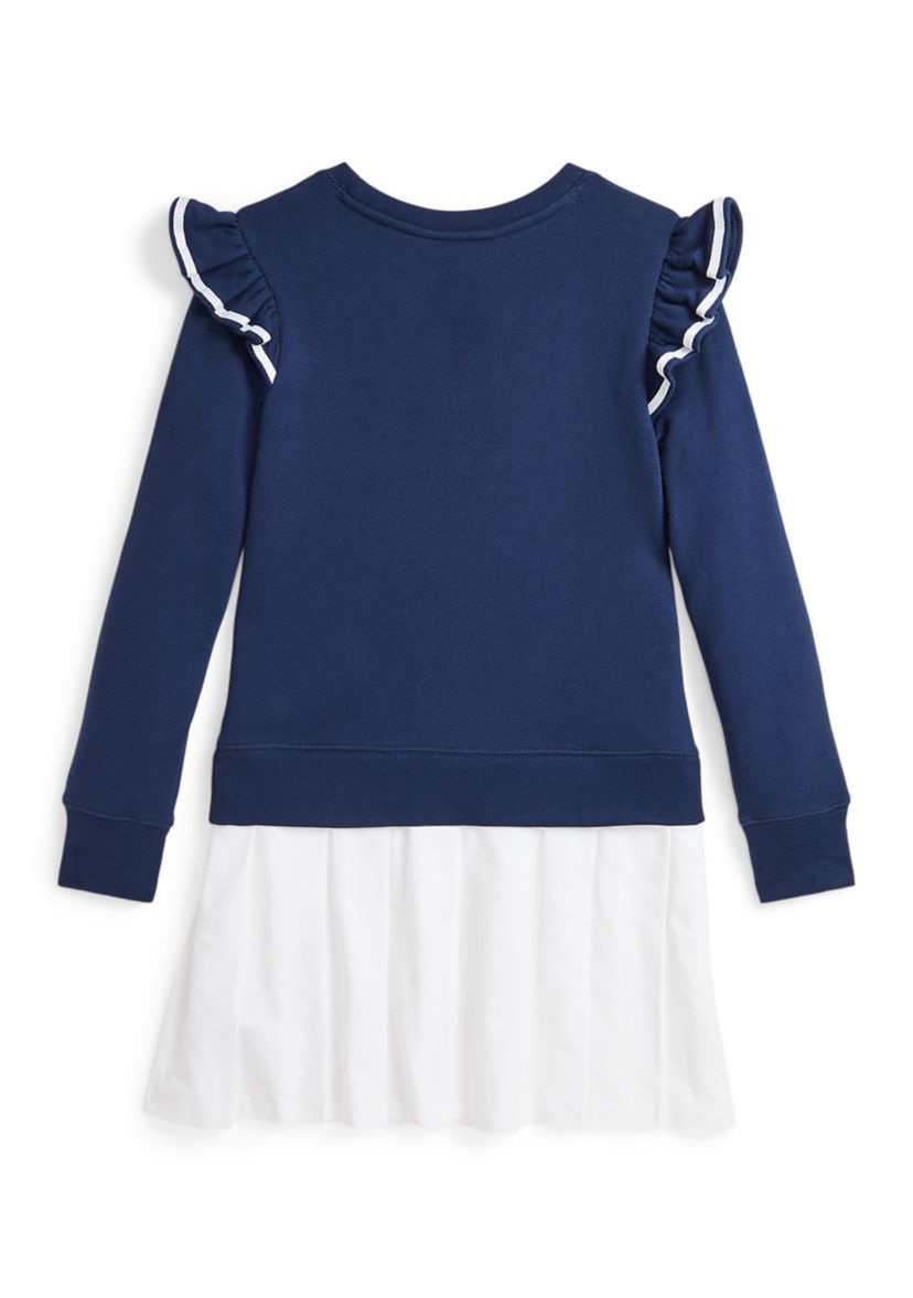Girls 7-16 Woven Skirt Terry Dress