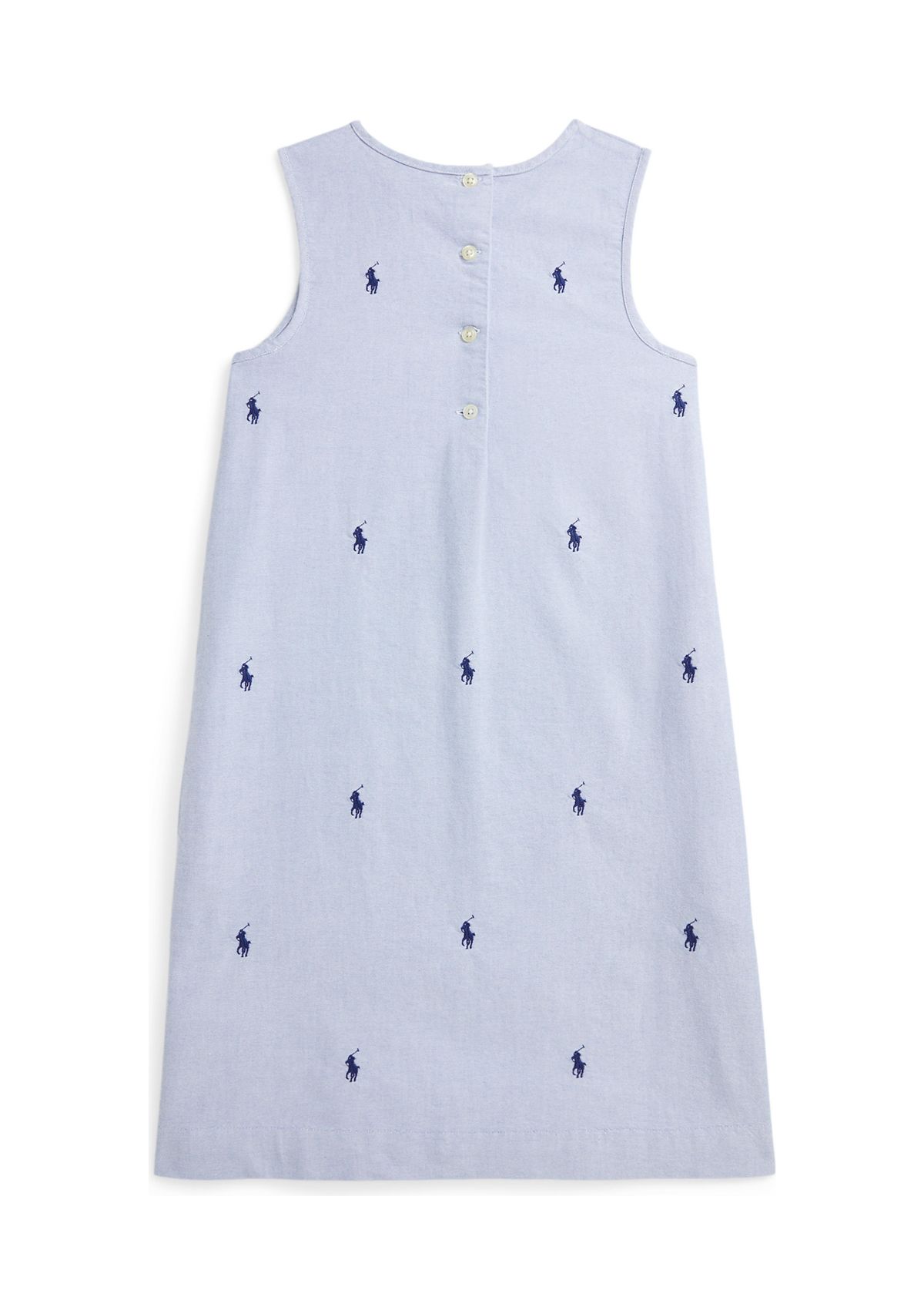 Girls 7-16 Polo Pony Cotton Oxford Dress