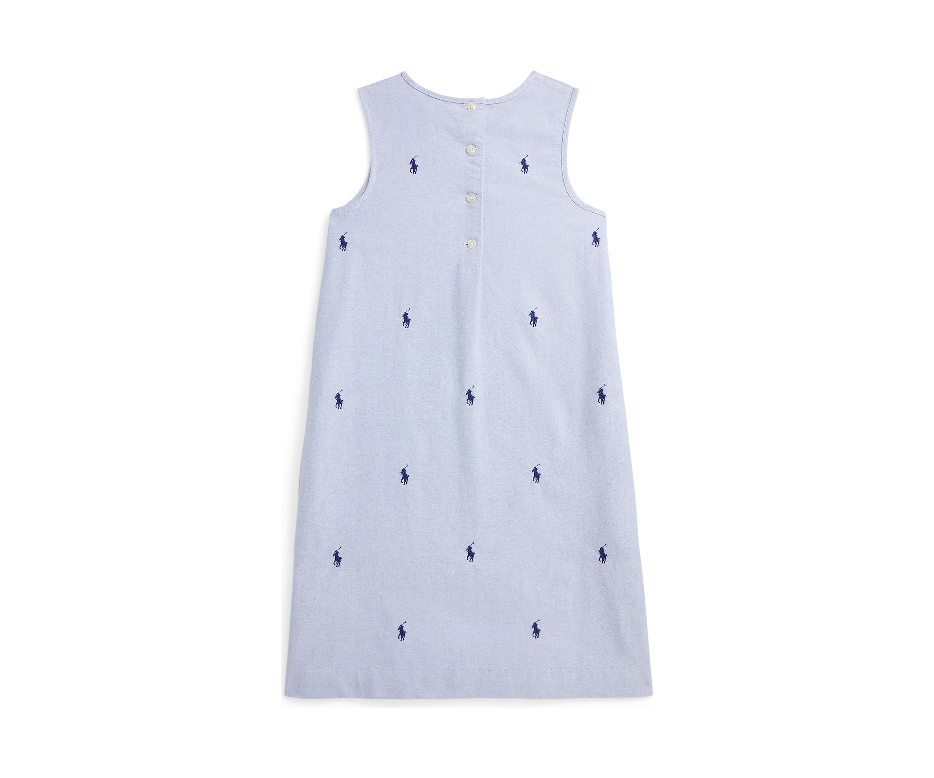 Girls 7-16 Polo Pony Cotton Oxford Dress