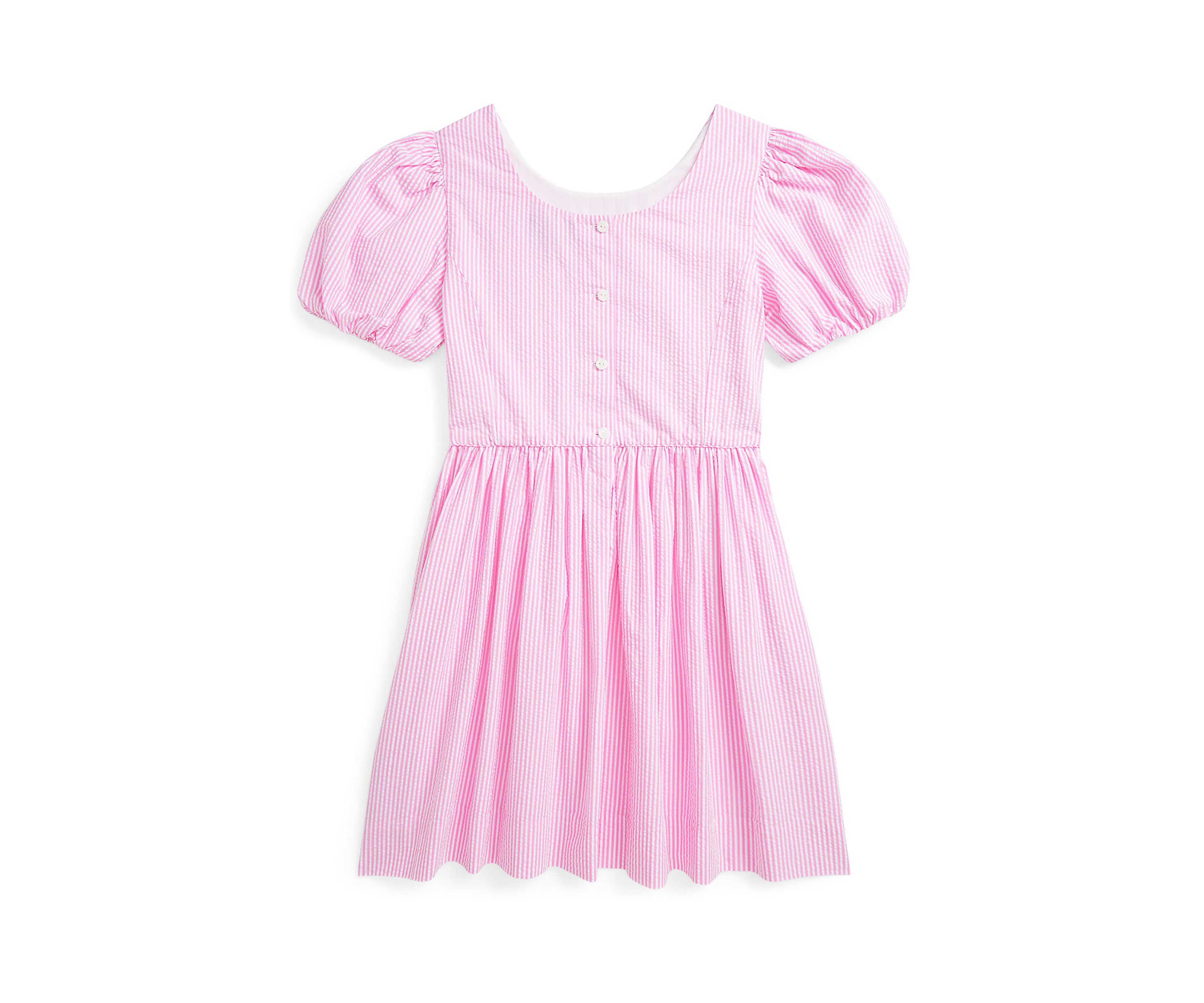 Girls 7-16 Striped Cotton Seersucker Dress