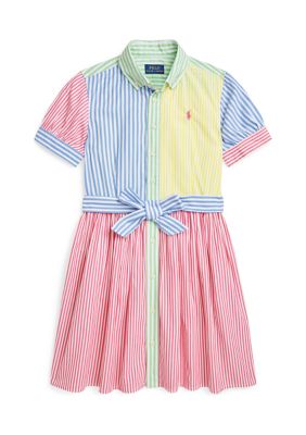 Girls 7-16 Striped Cotton Fun Shirtdress