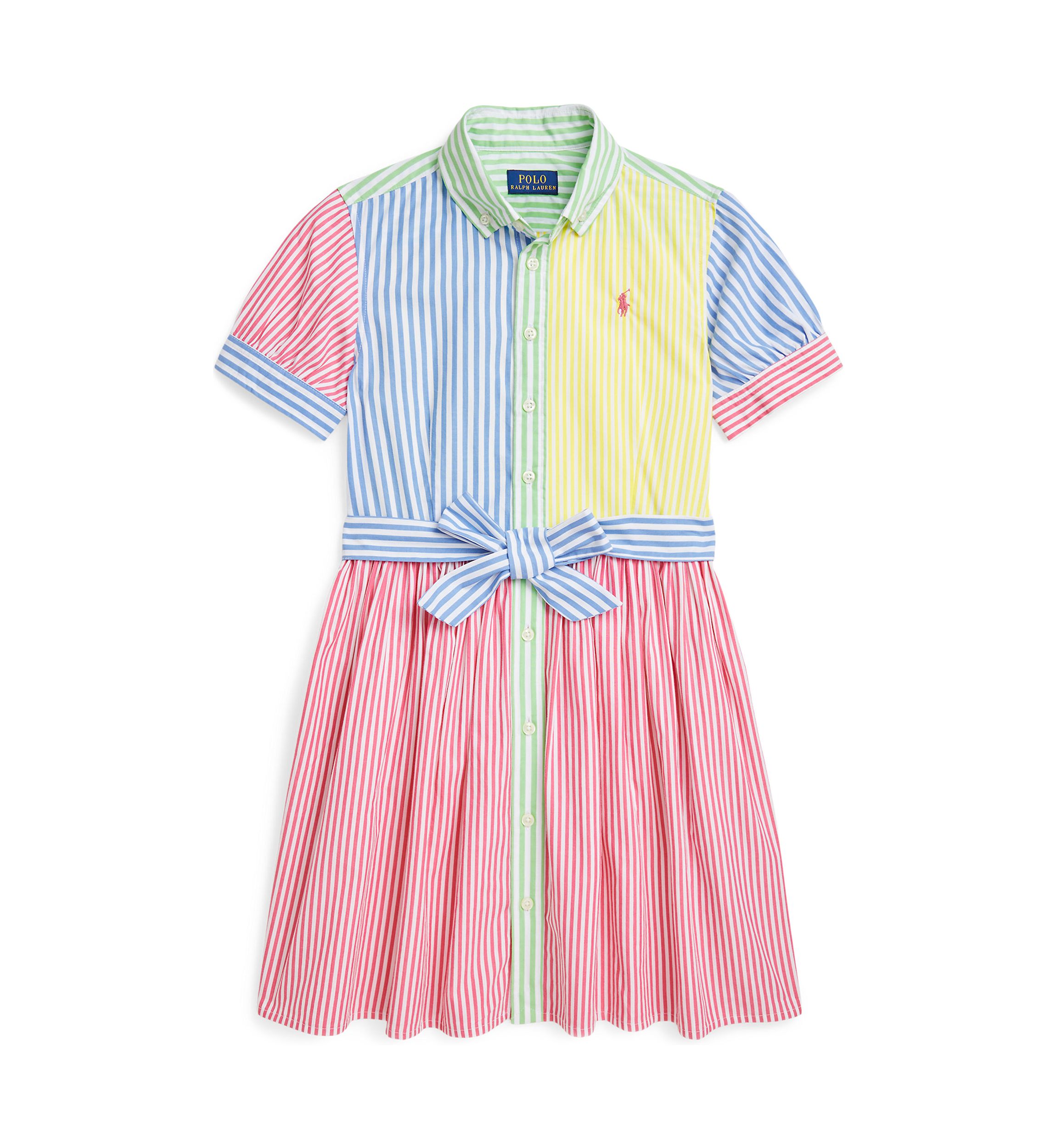 Girls 7-16 Striped Cotton Fun Shirtdress