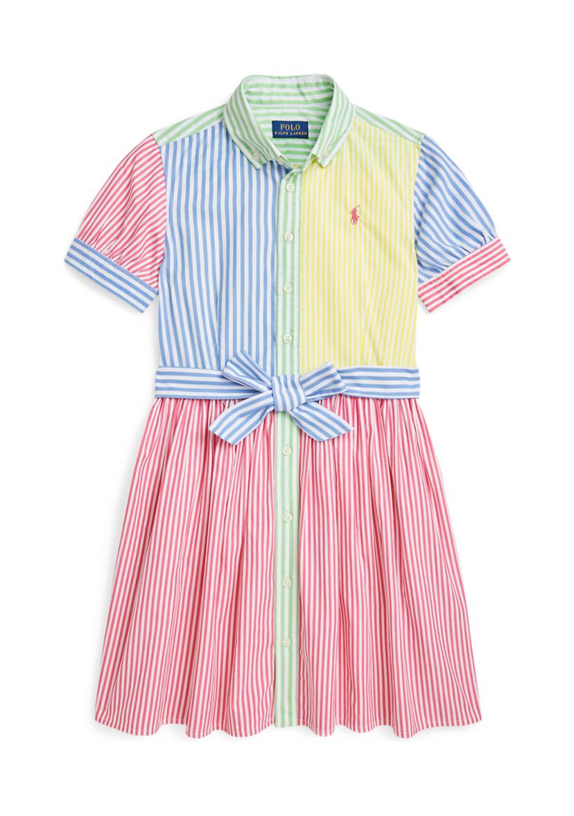 Girls 7-16 Striped Cotton Fun Shirtdress