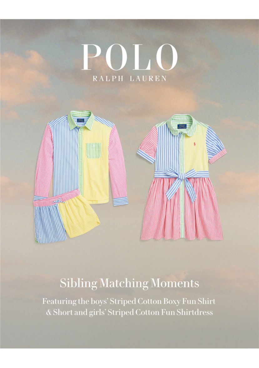 Girls 7-16 Striped Cotton Fun Shirtdress