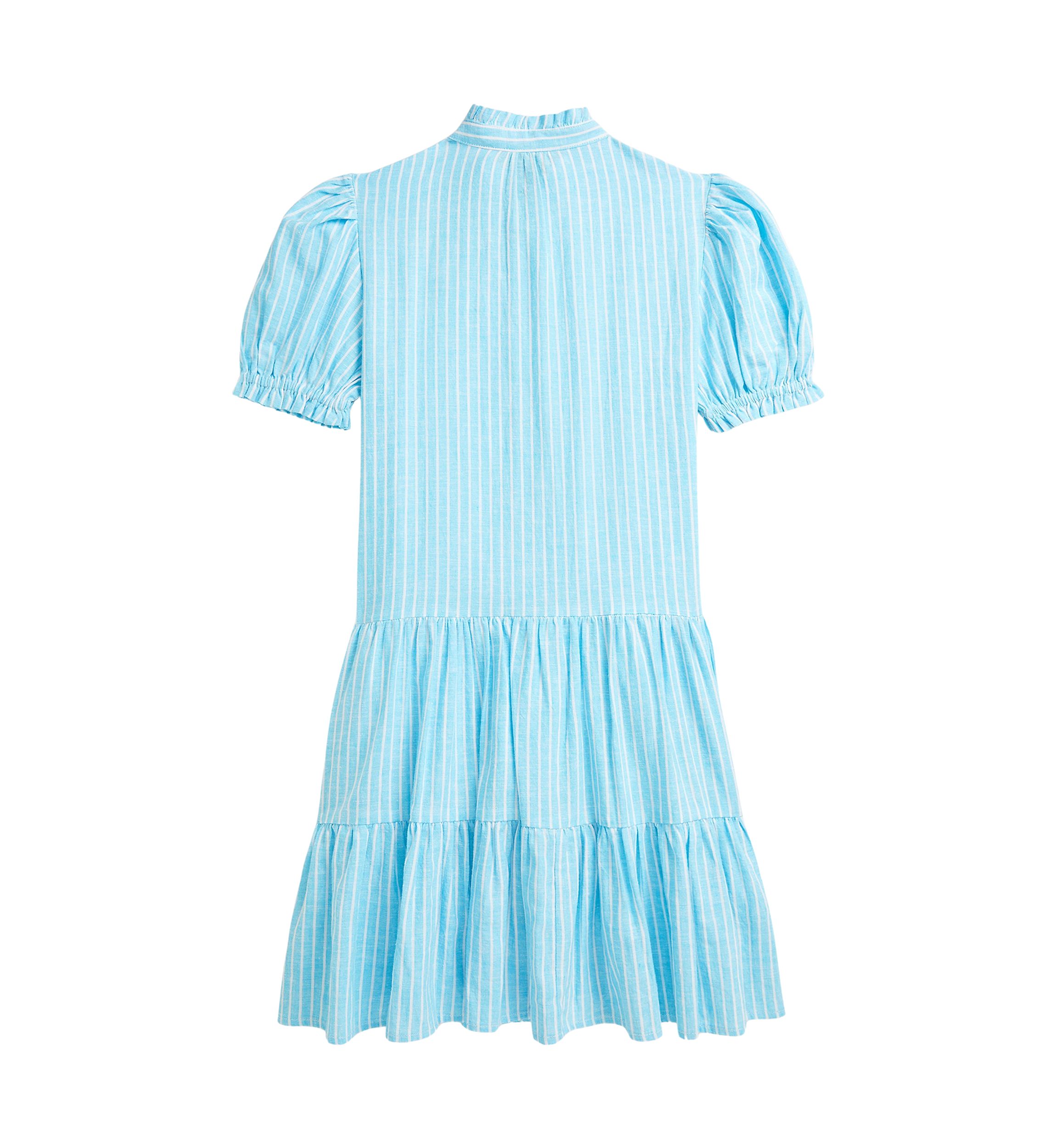 Girls 7-16 Striped Tiered Linen Cotton Dress