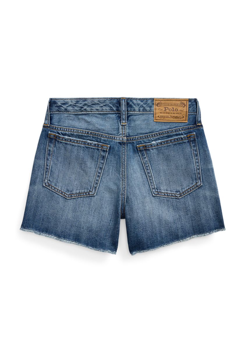 Girls 7-16 Distressed Cotton Denim Shorts
