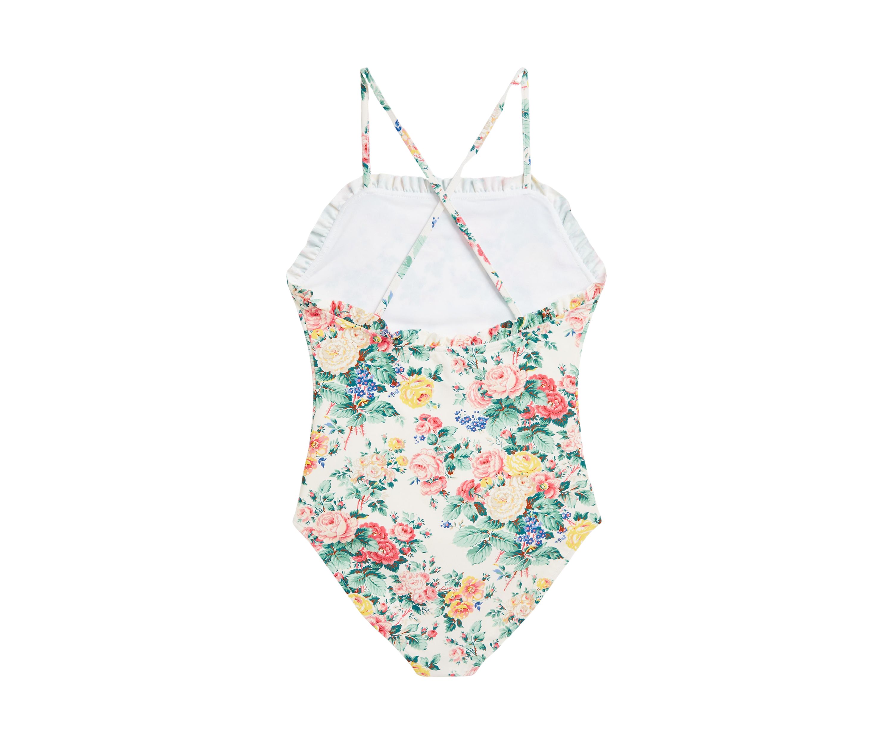 Girls 7-16 Floral Ruffled One Piece Swimsuit