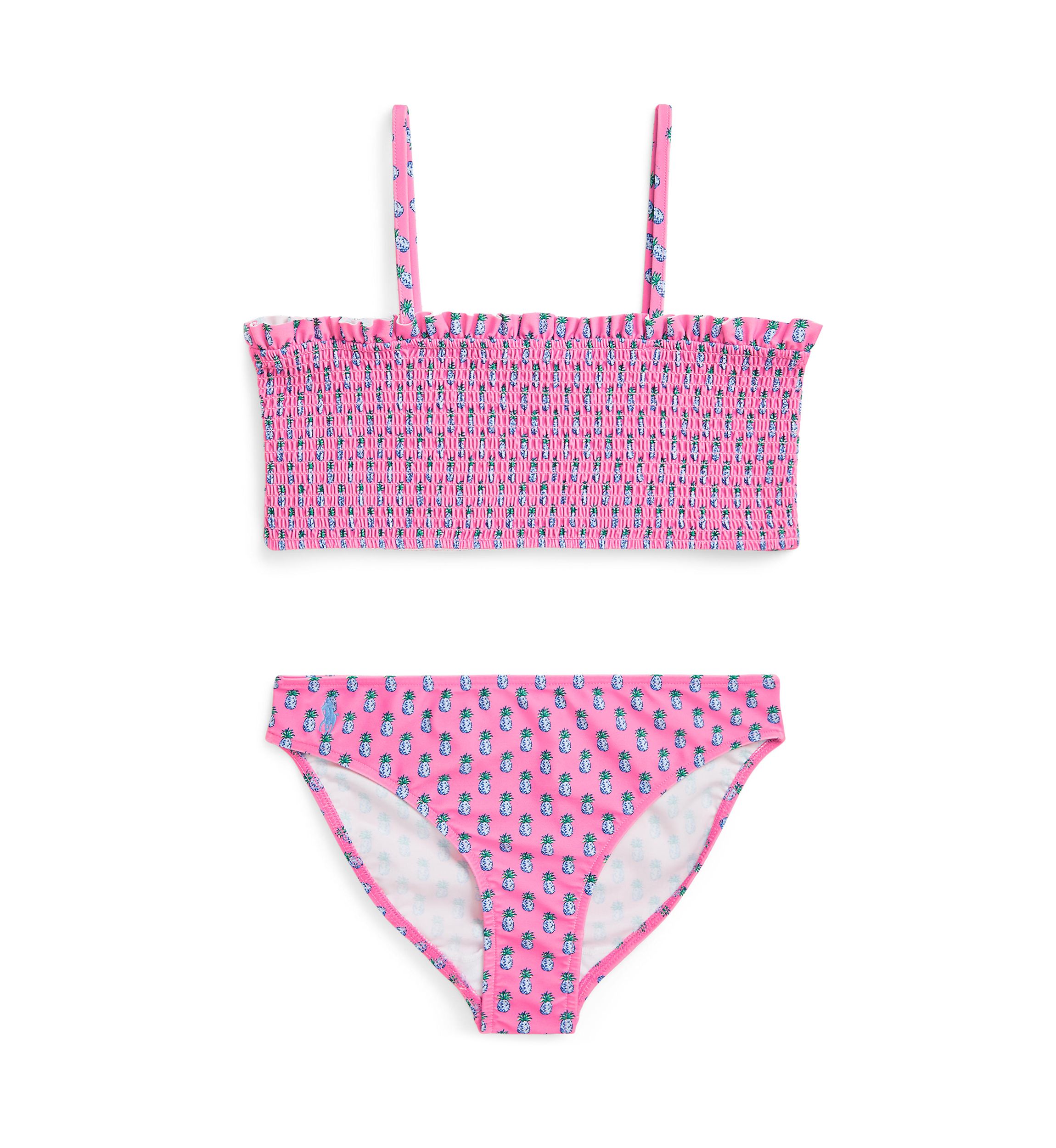 Girls 7-16 Pineapple Print Two Piece Swimsuit