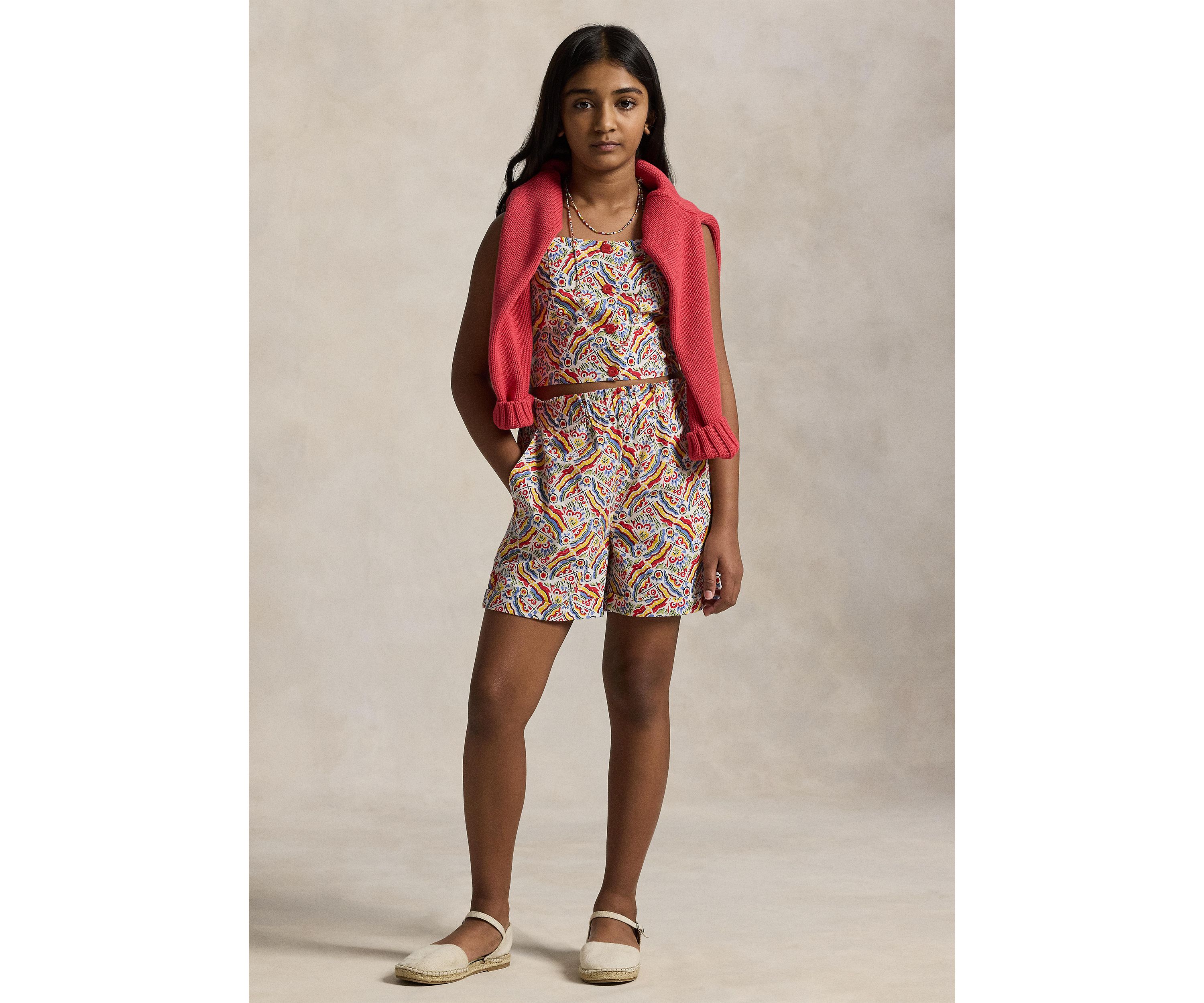 Girls 7-16 Riviera Print Cotton Jersey Dress