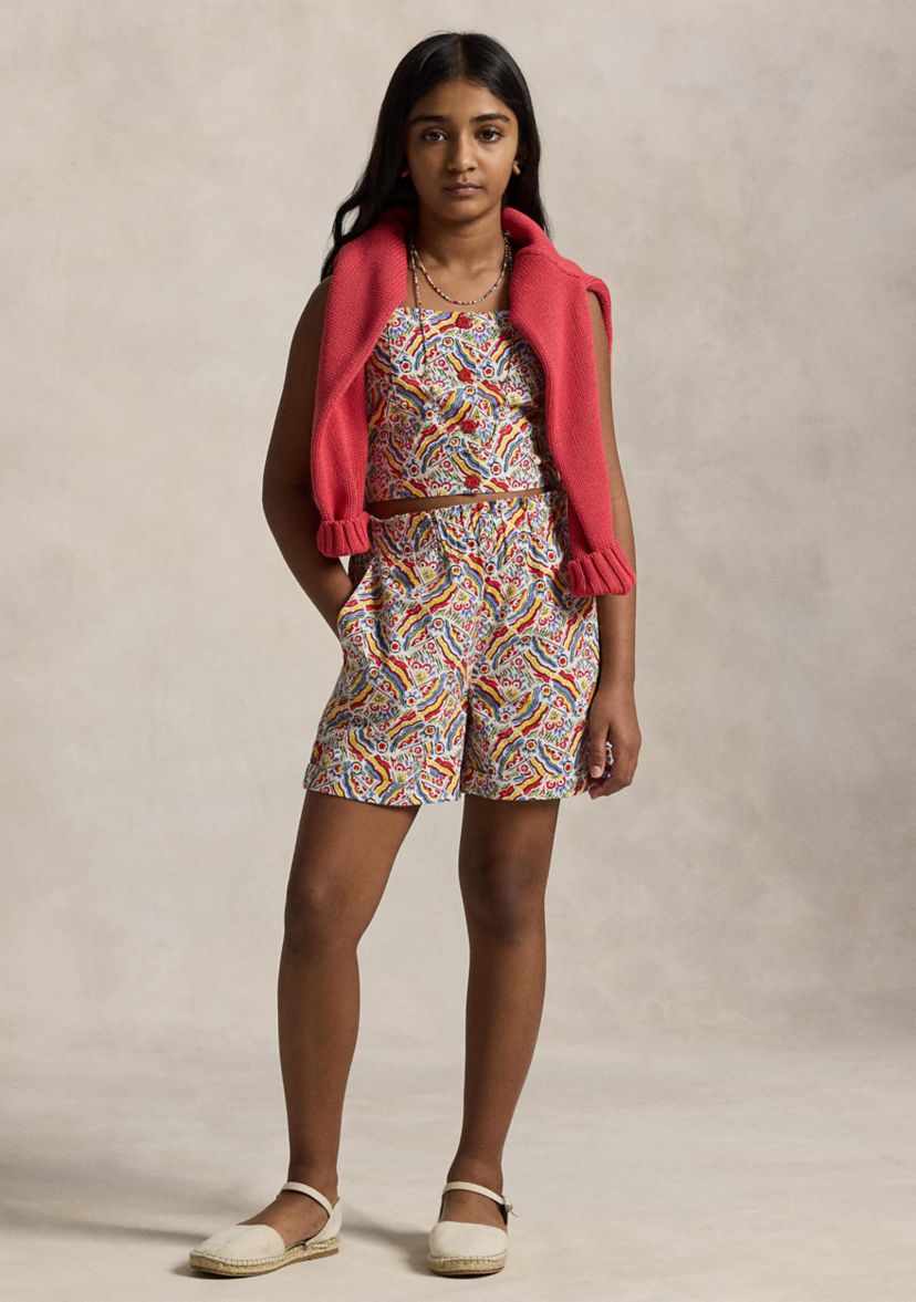 Girls 7-16 Riviera Print Cotton Jersey Dress
