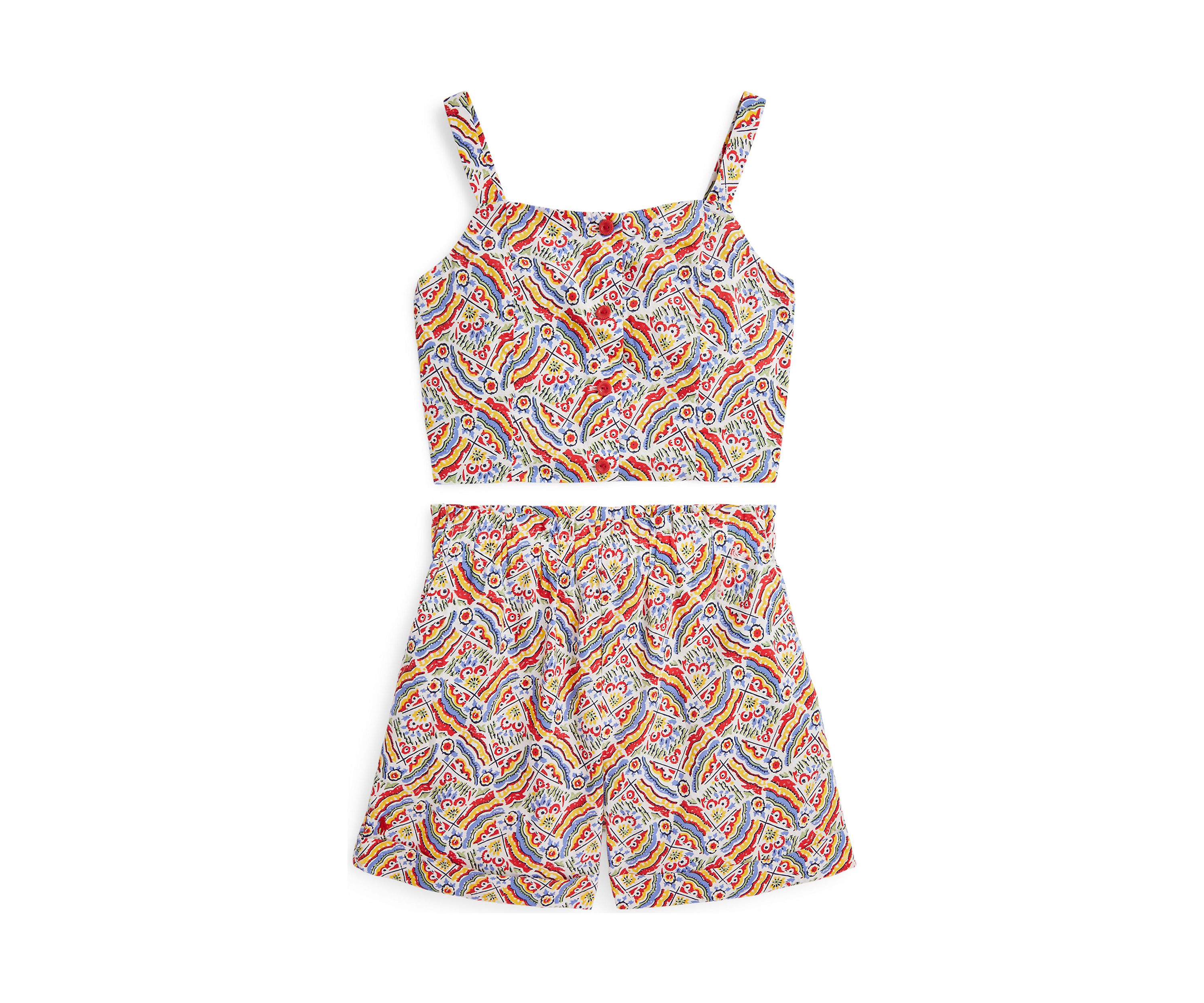 Girls 7-16 Riviera Print Cotton Jersey Dress
