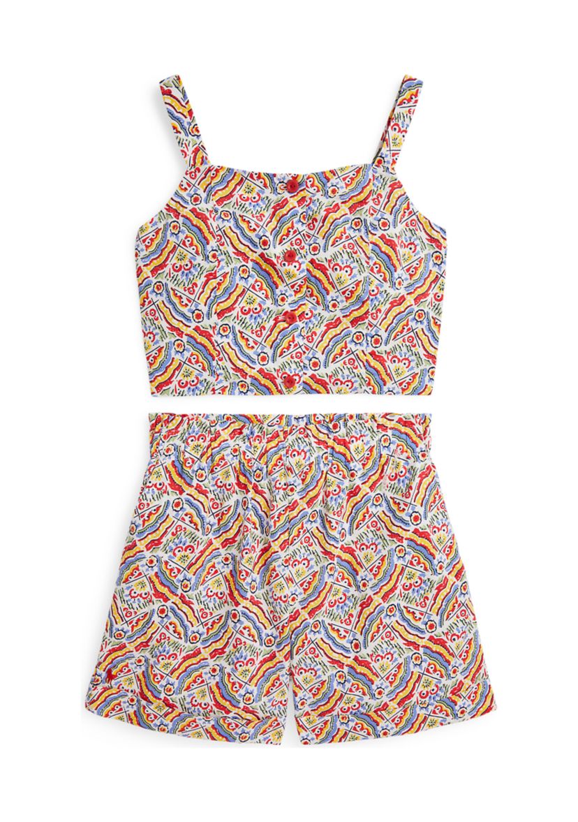 Girls 7-16 Riviera Print Cotton Jersey Dress