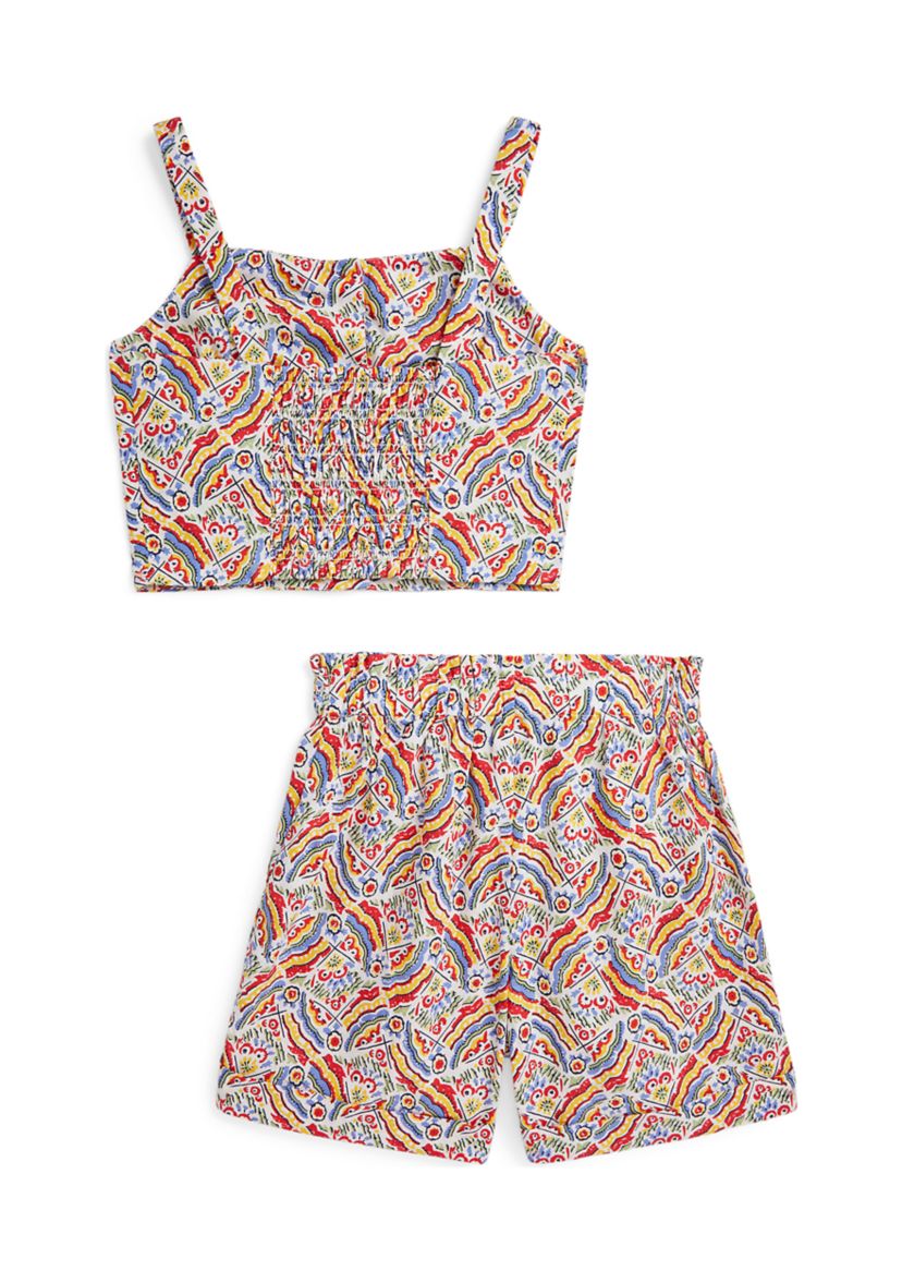 Girls 7-16 Riviera Print Cotton Jersey Dress