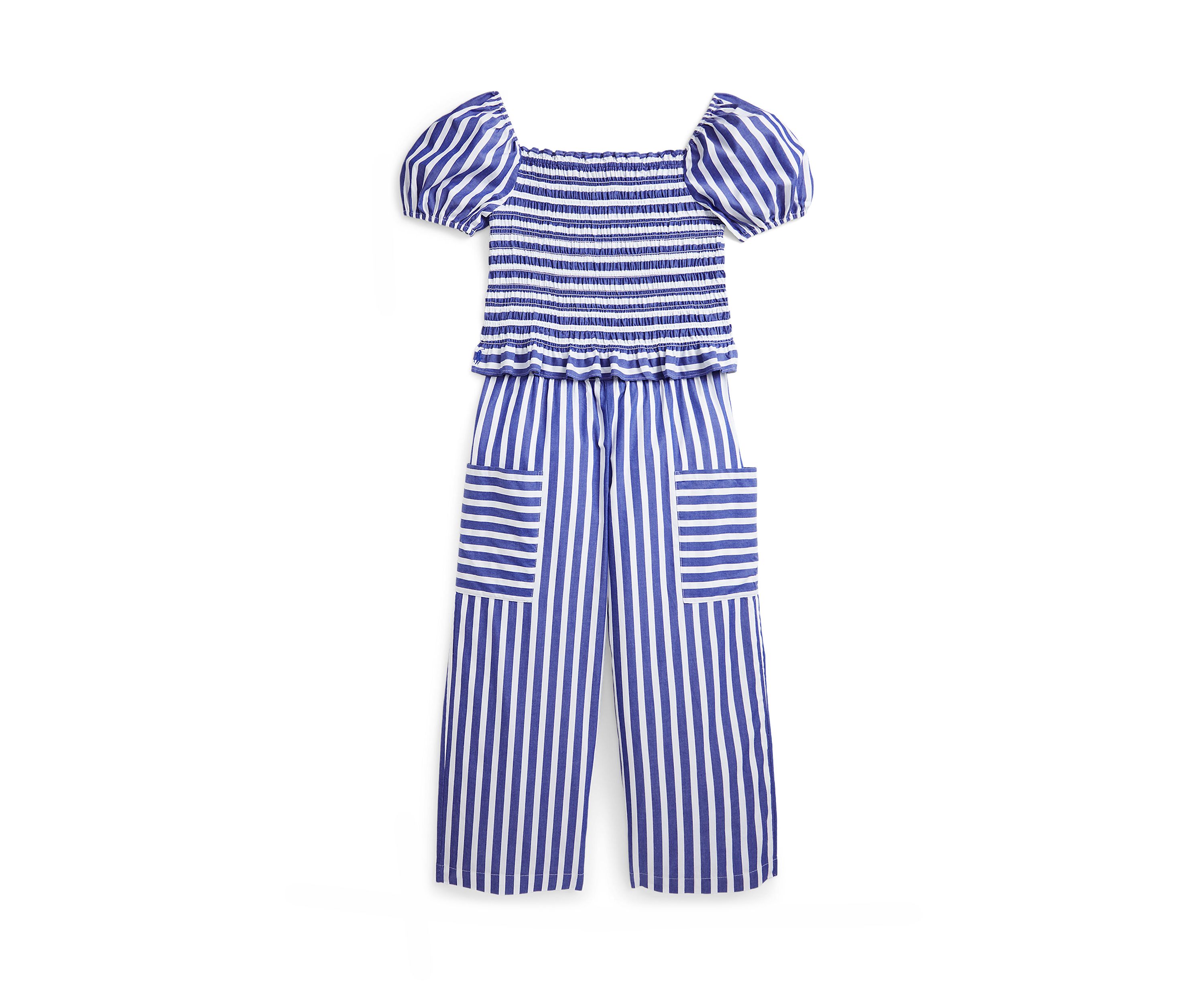 Girls 7-16 Poplin Smocked Top and Pants Set