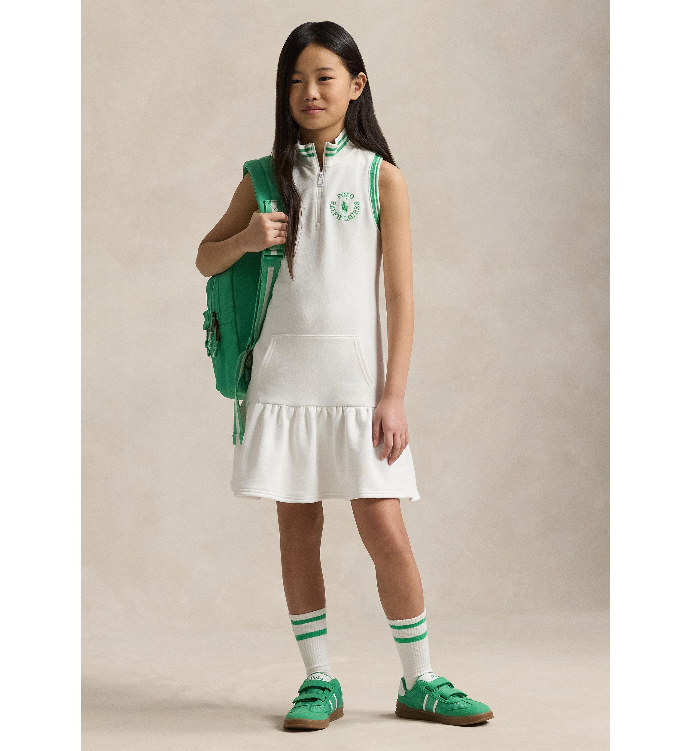 Girls 7-16 Big Pony Logo Terry Dress