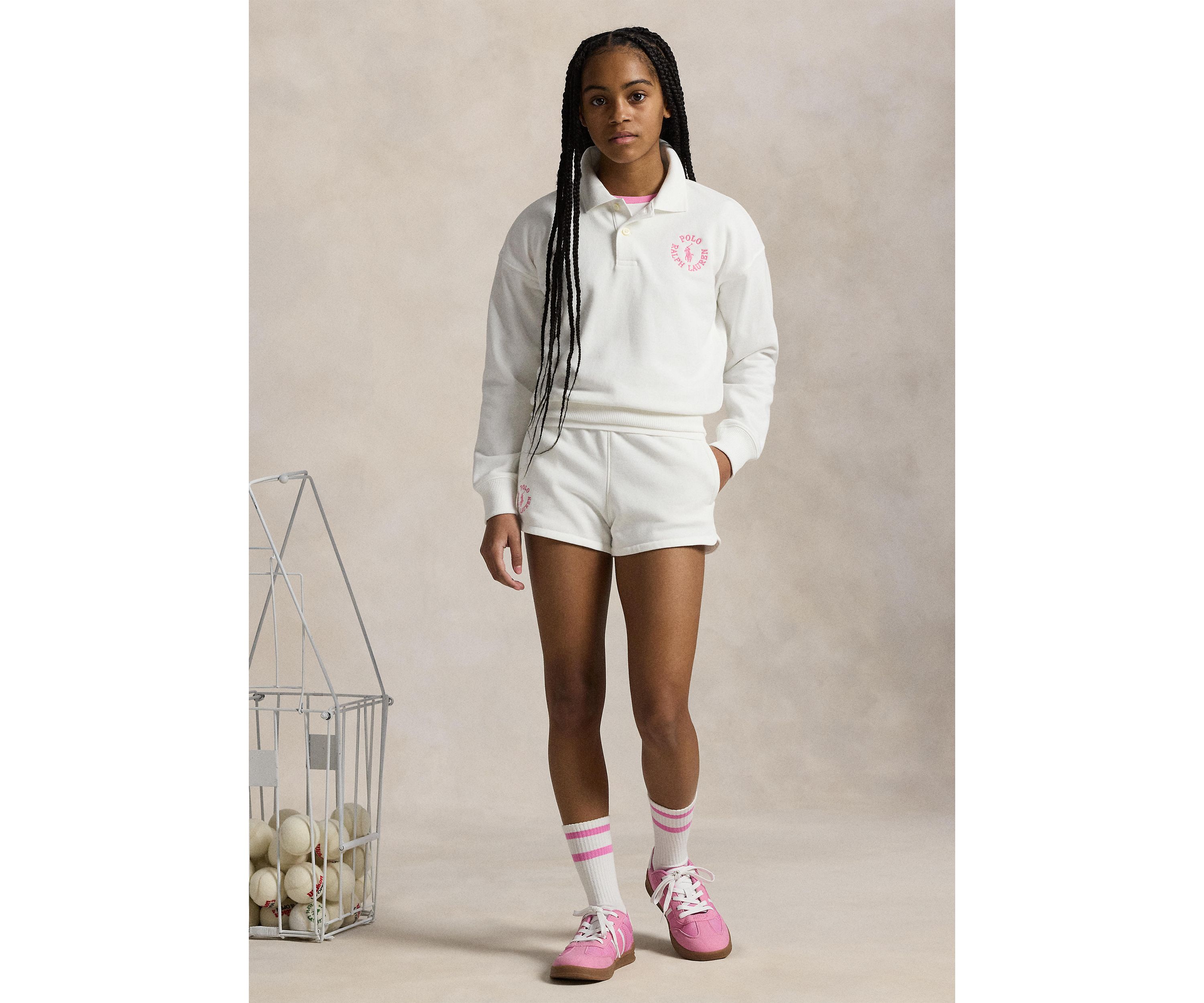 Girls 7-16 Logo French Terry Polo Sweatshirt