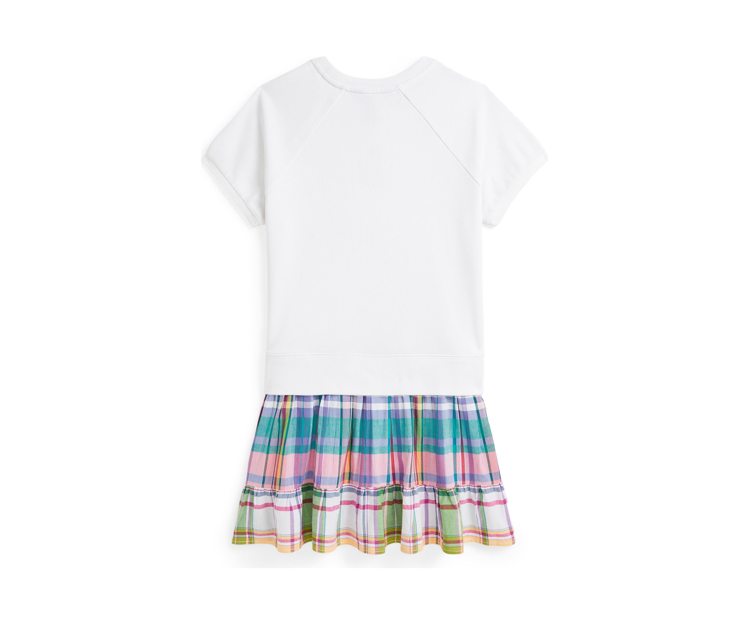 Girls 7-16 Big Pony Plaid Skirt Terry Dress