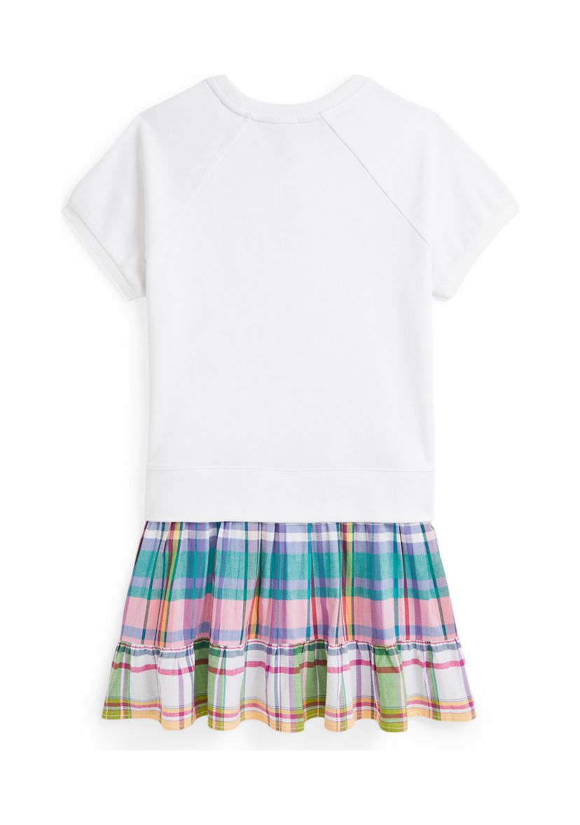 Girls 7-16 Big Pony Plaid Skirt Terry Dress