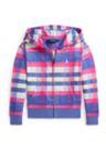 Girls 7-16 Plaid Loopback Fleece Full Zip Hoodie