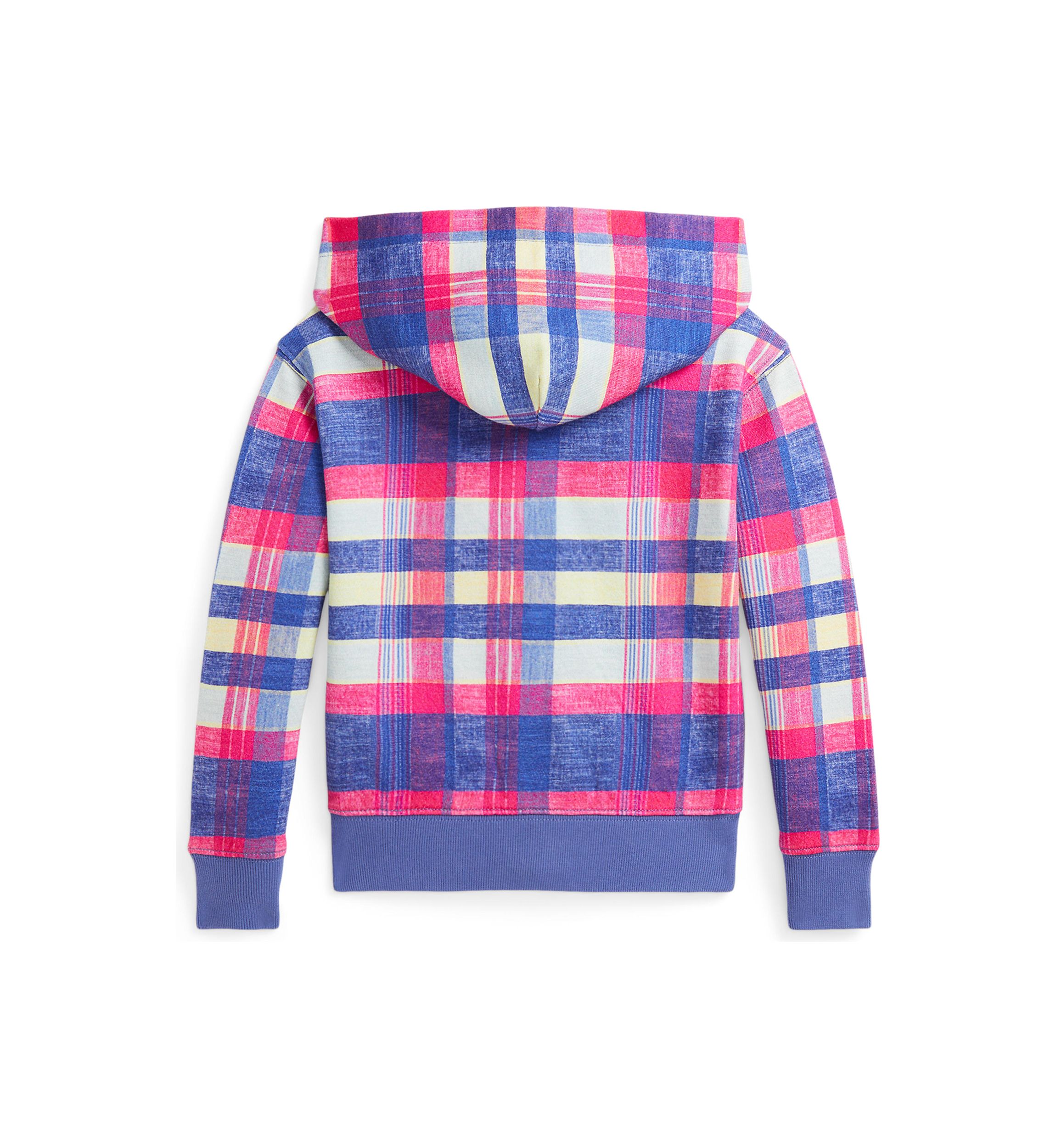 Girls 7-16 Plaid Loopback Fleece Full Zip Hoodie