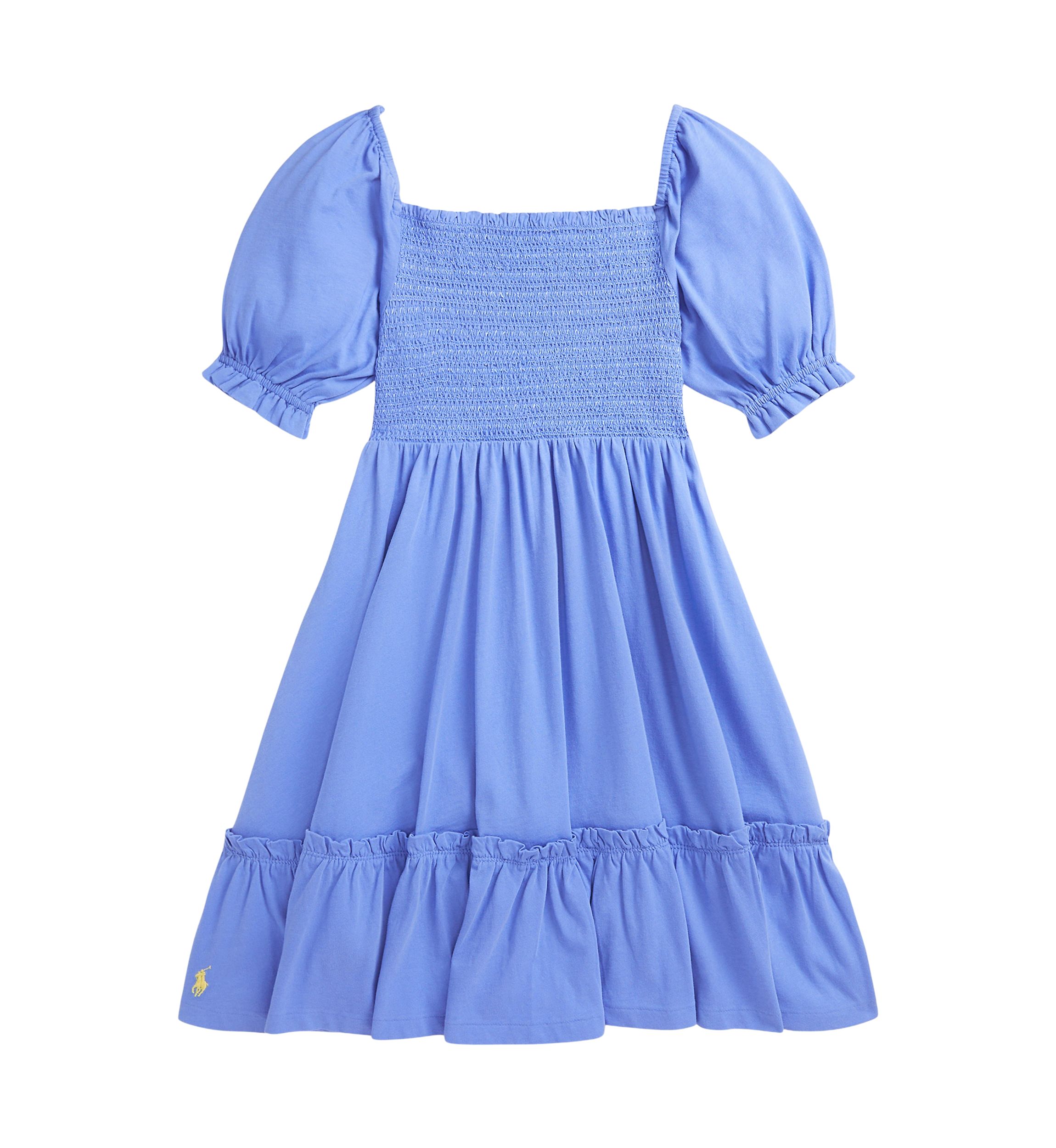 Girls 7-16 Smocked Cotton Jersey Dress