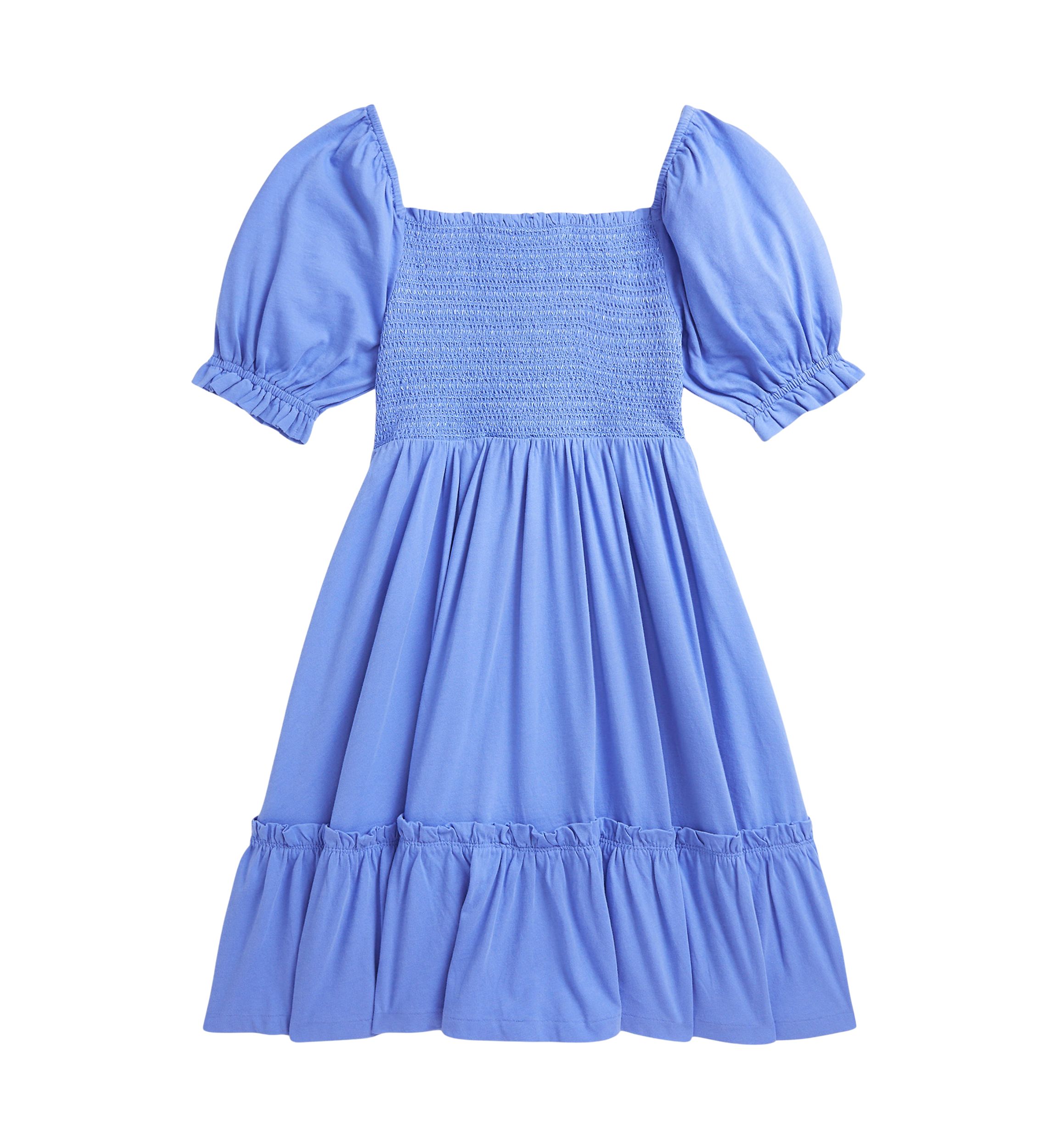 Girls 7-16 Smocked Cotton Jersey Dress