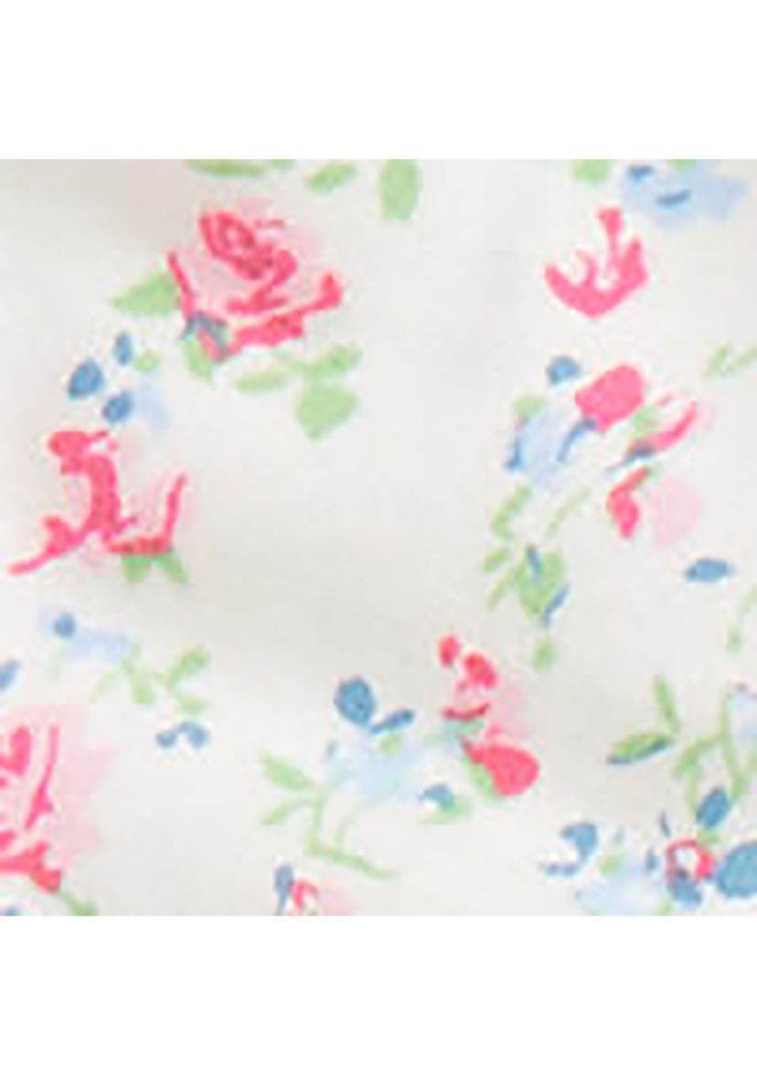 Girls 7-16 Floral Smocked Cotton Jersey Dress