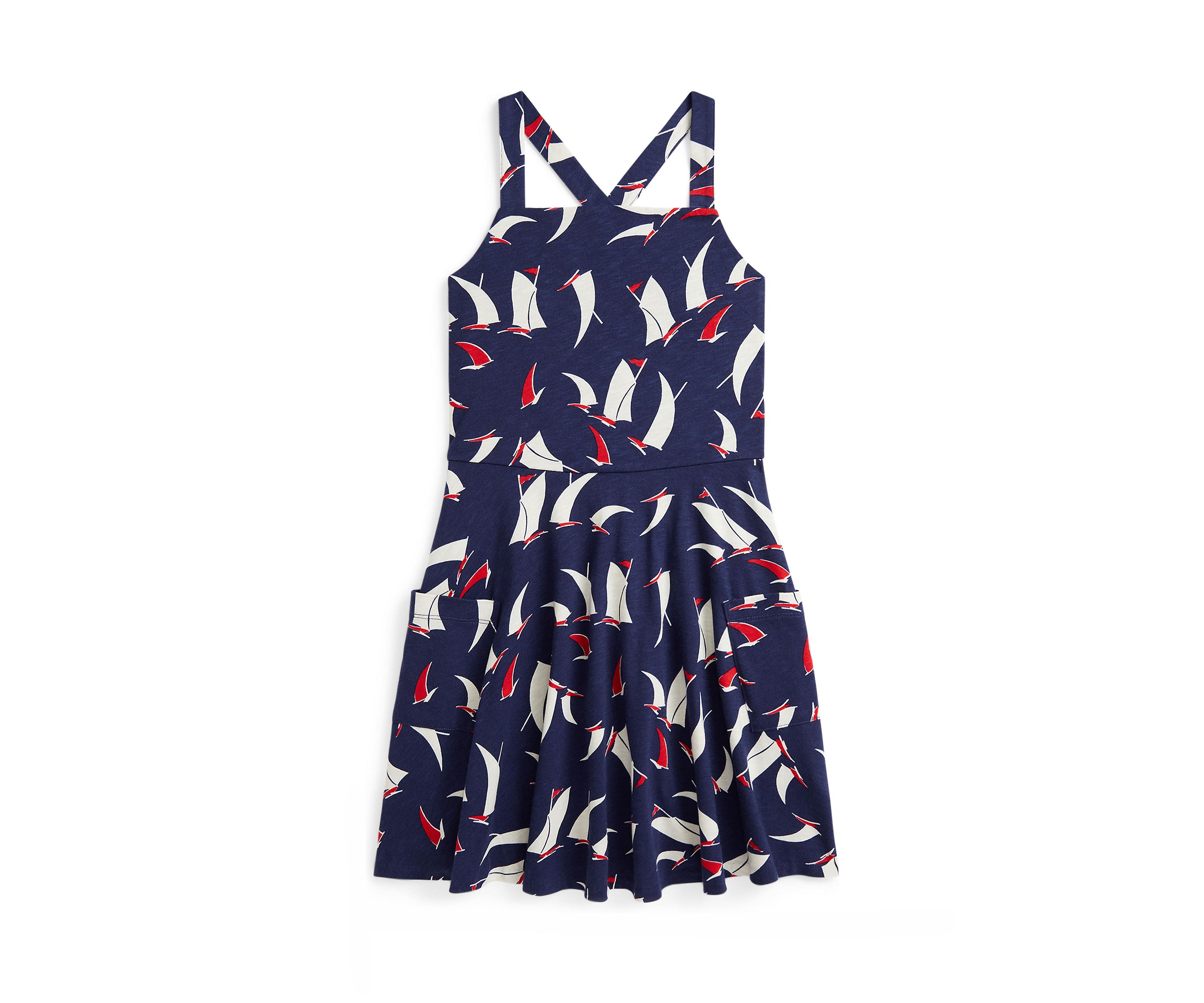 Girls 7-16 Sailboat-Print Cotton Jersey Dress