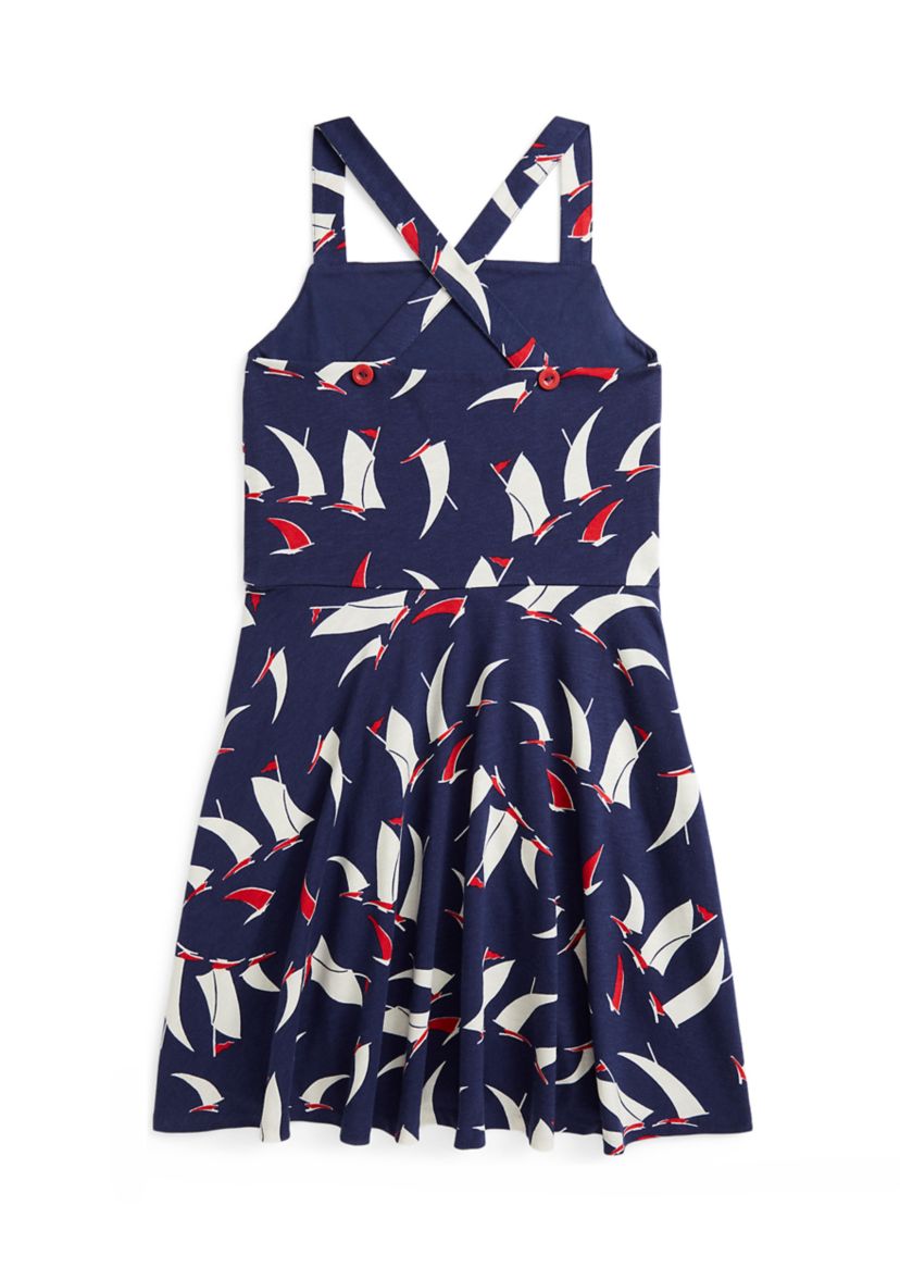 Girls 7-16 Sailboat-Print Cotton Jersey Dress