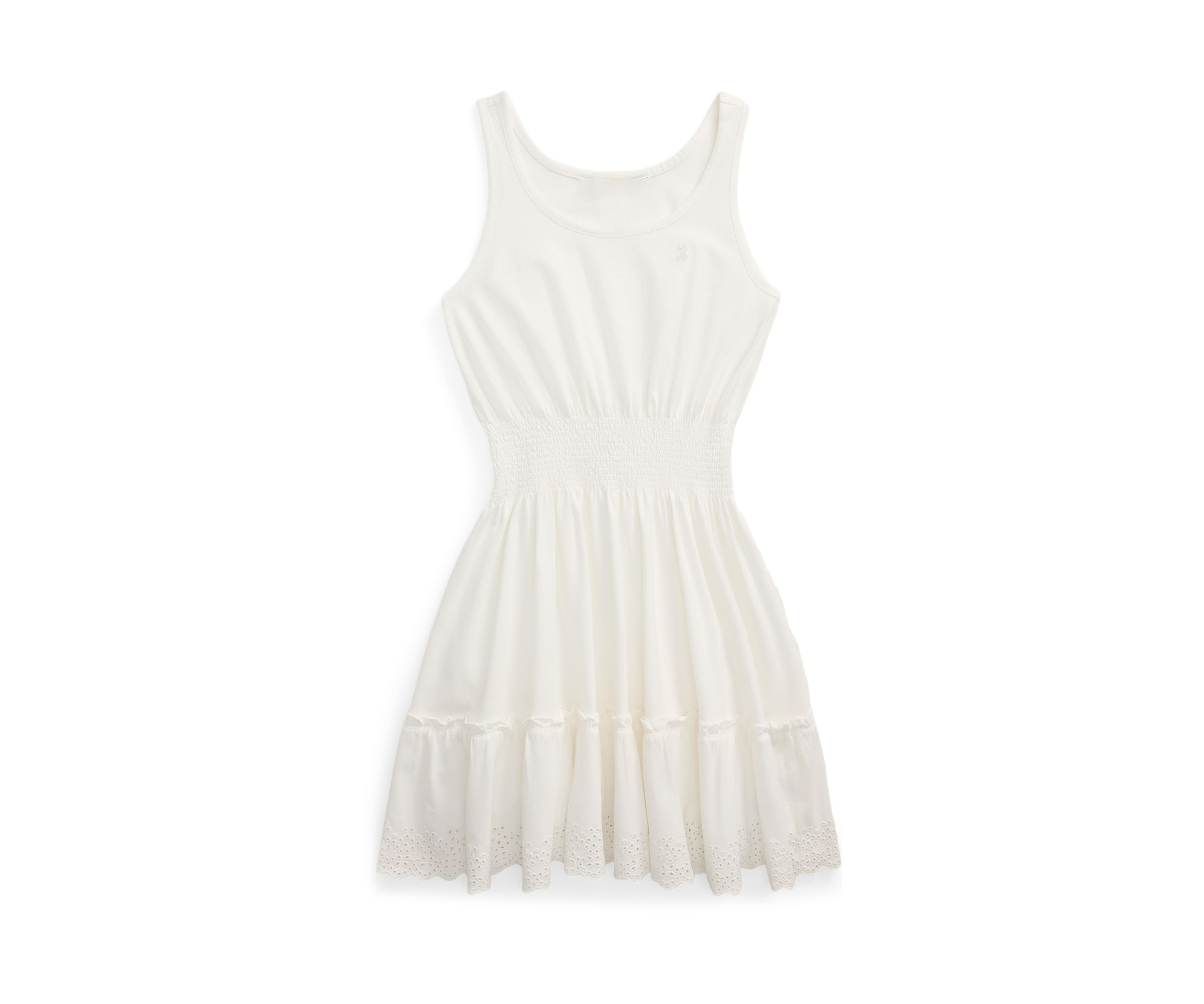 Girls 7-16 Eyelet Embroidered Cotton Jersey Dress