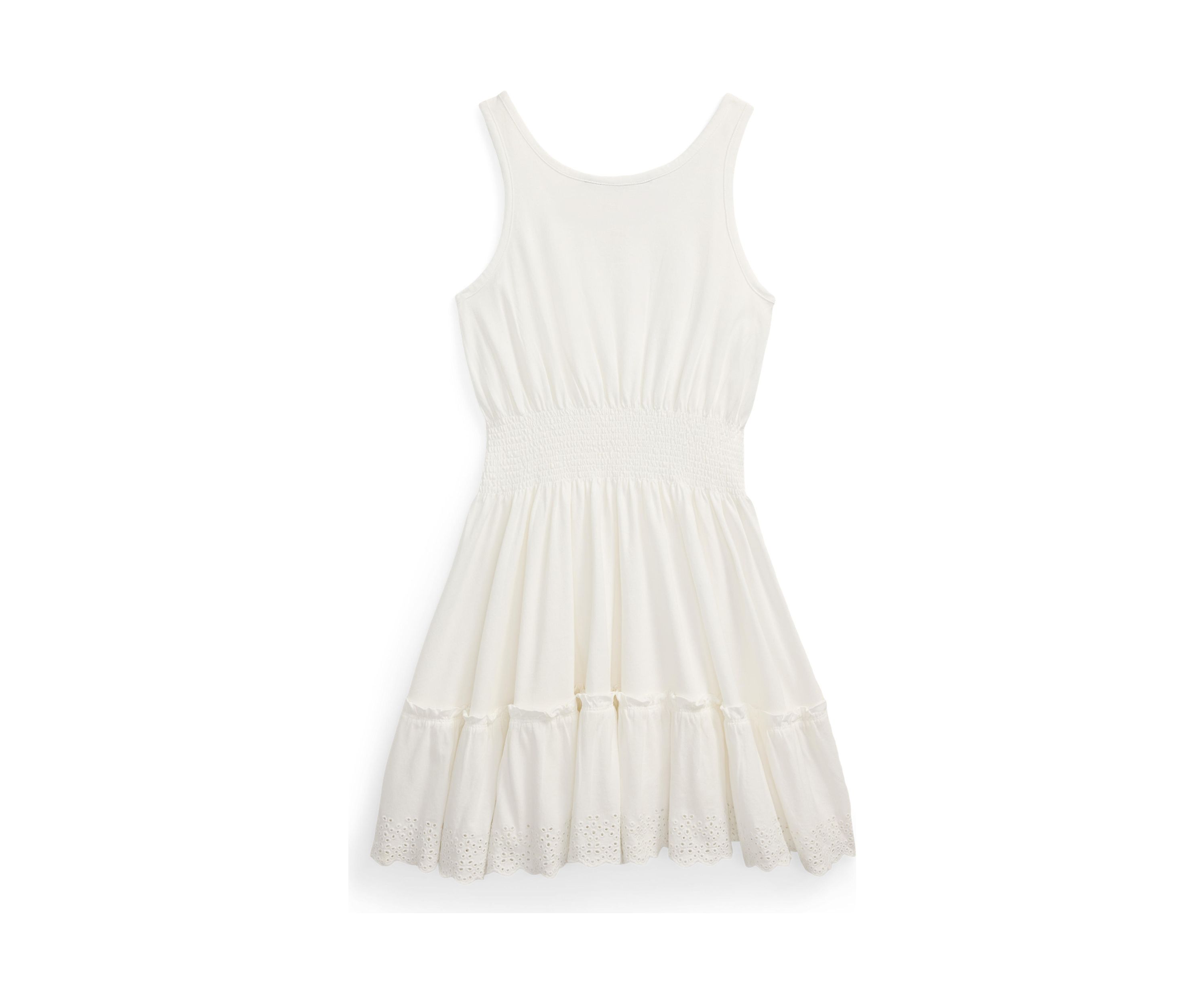 Girls 7-16 Eyelet Embroidered Cotton Jersey Dress