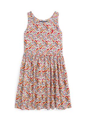 Ralph Lauren Childrenswear Girls 7-16 Riviera-Print Cotton Jersey Dress