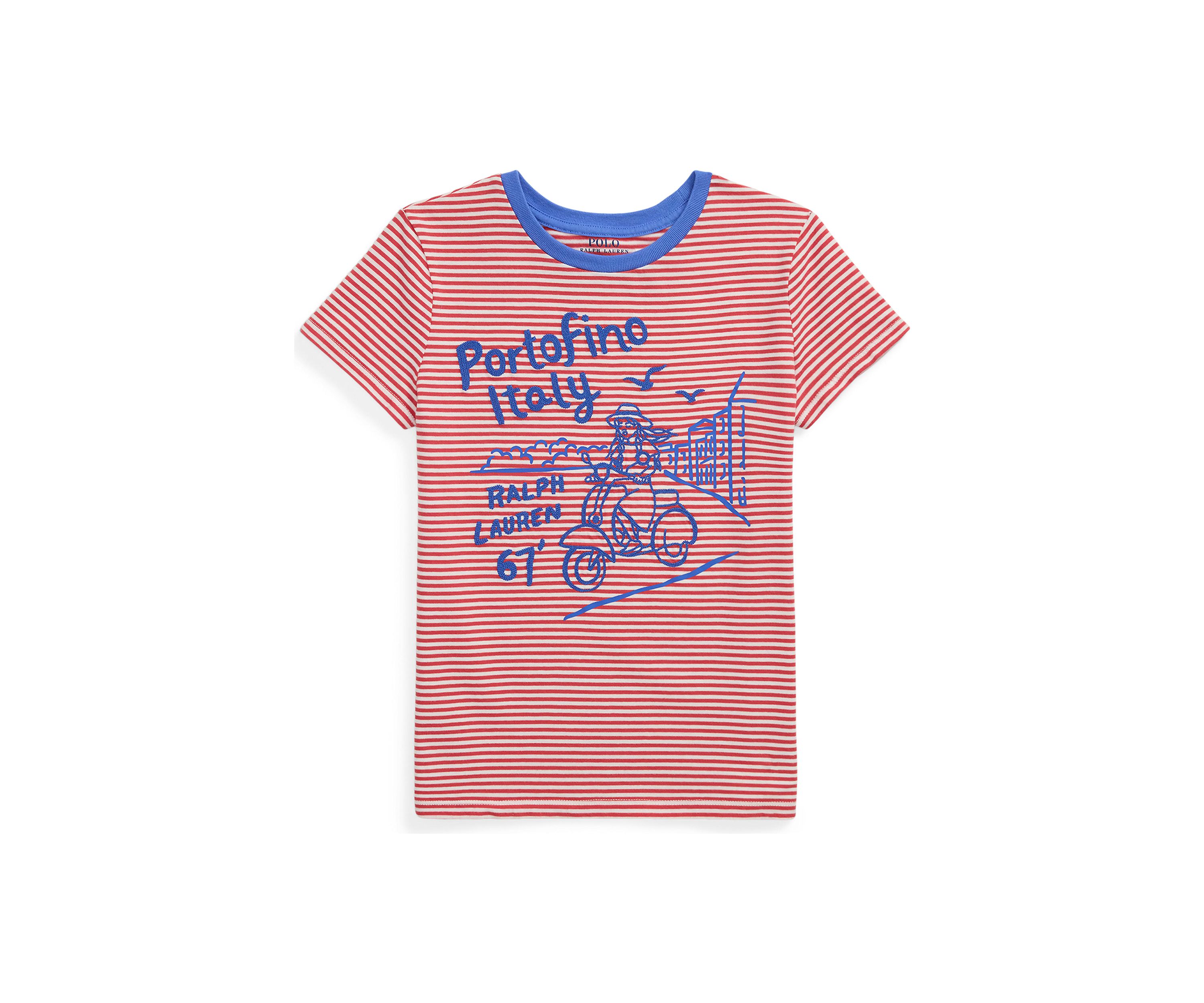 Girls 7-16 Embroidered Portofino Cotton Jersey T-Shirt