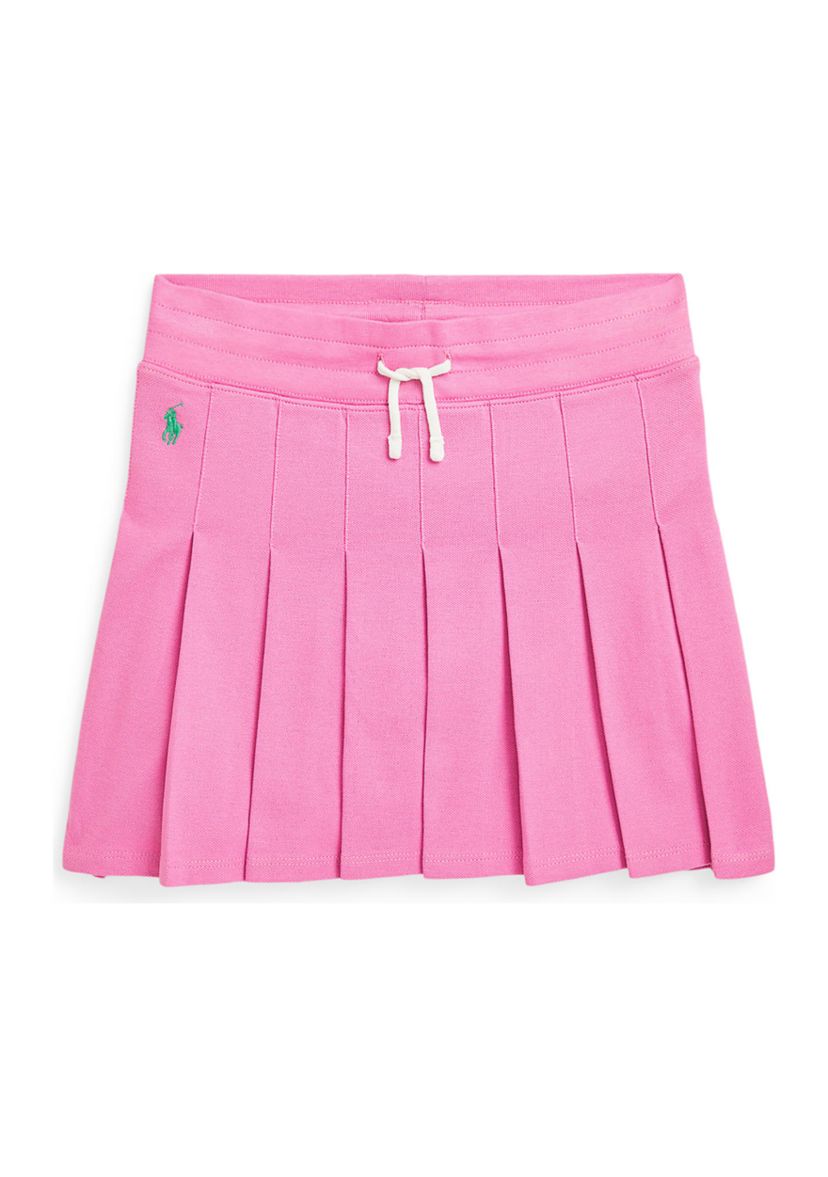 Girls 7-16 Pleated Stretch Mesh Skort