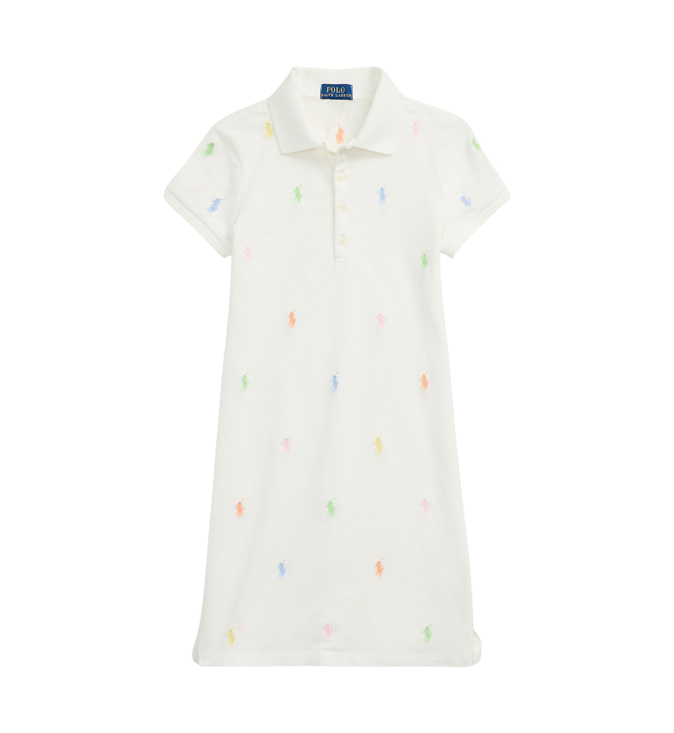 Girls 7-16 Polo Pony Stretch Mesh Polo Dress