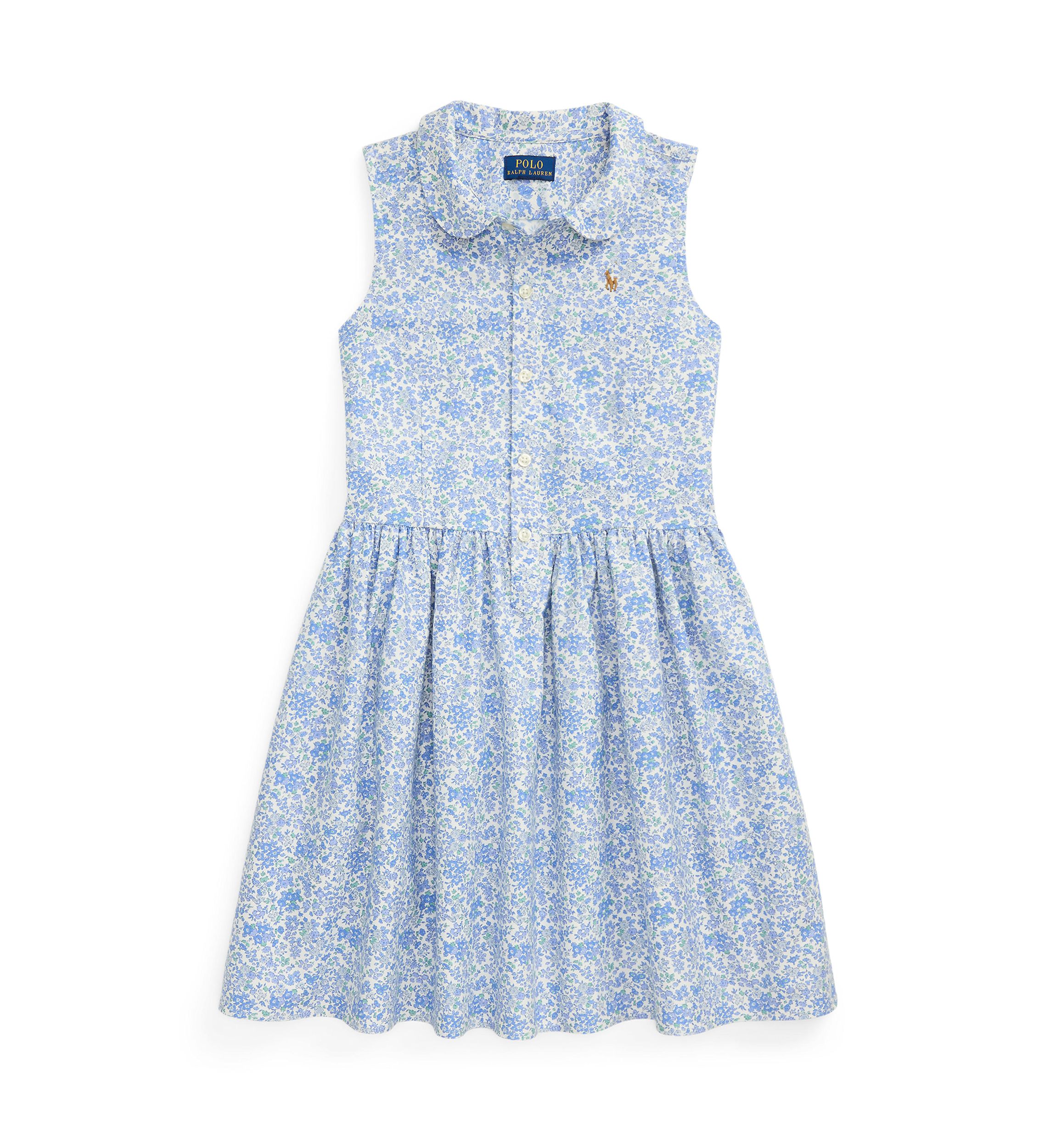 Girls 7-16 Floral Cotton Oxford Shirtdress