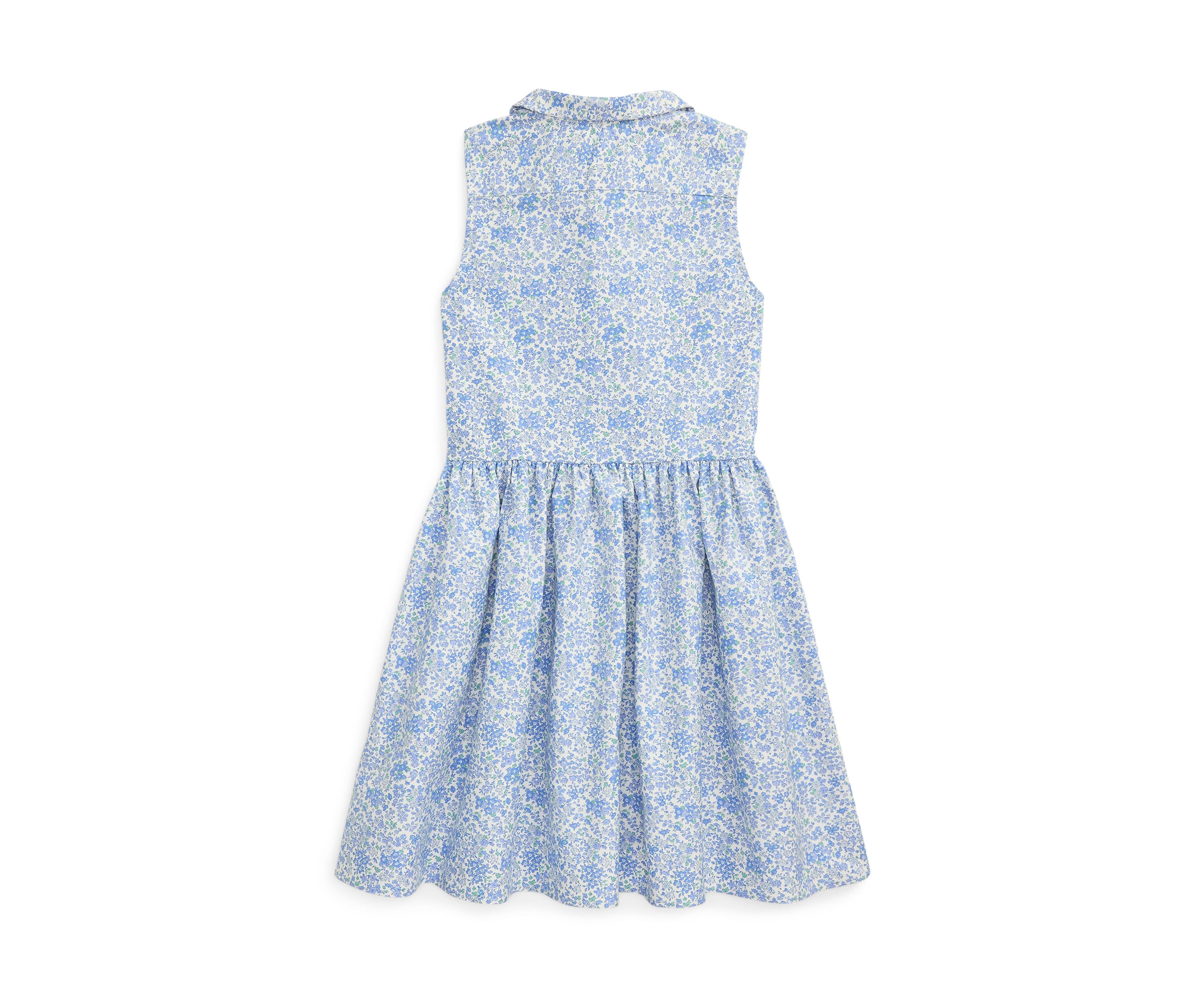 Girls 7-16 Floral Cotton Oxford Shirtdress